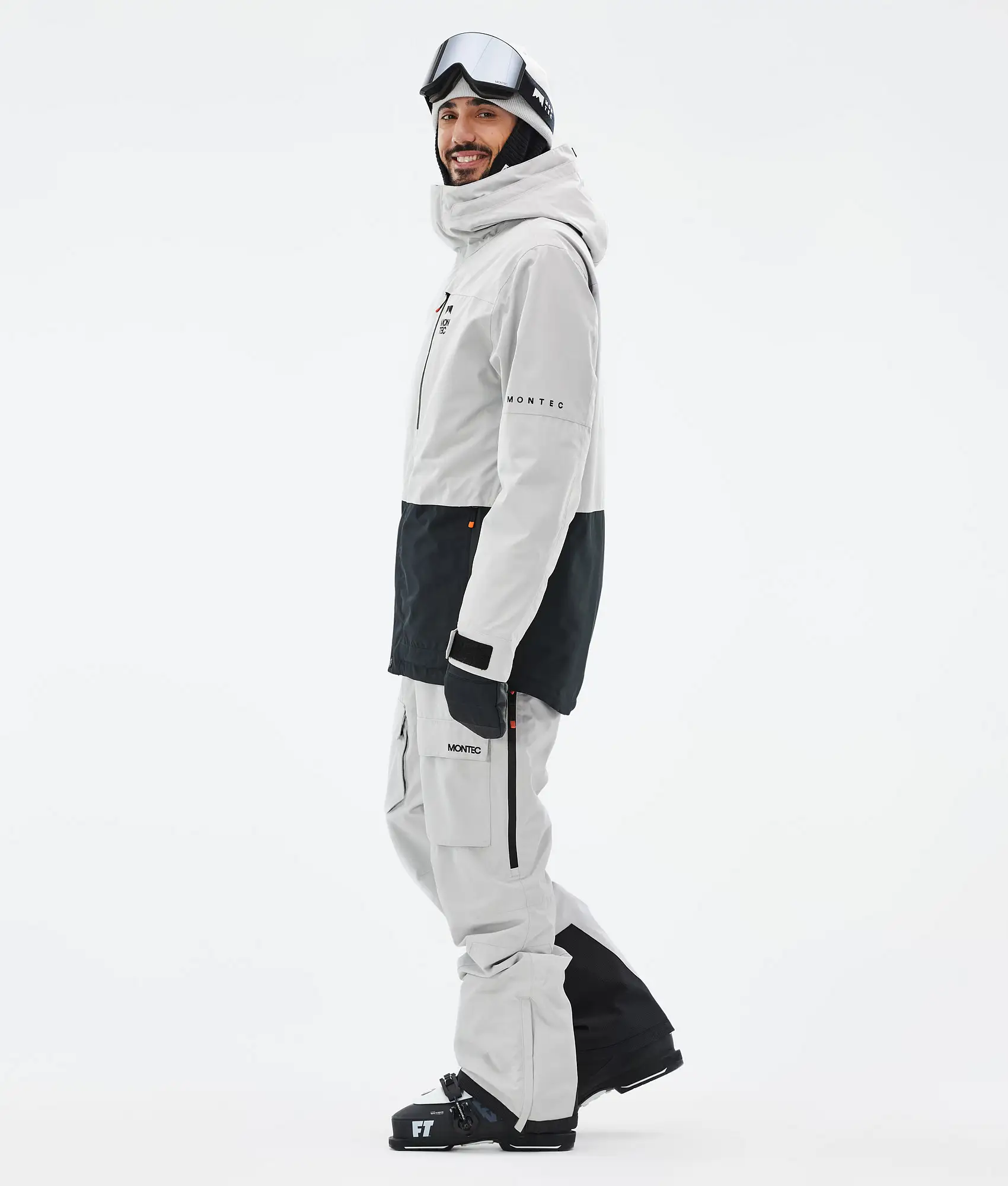 Fawk Ski Jacket Men Light Grey/Black