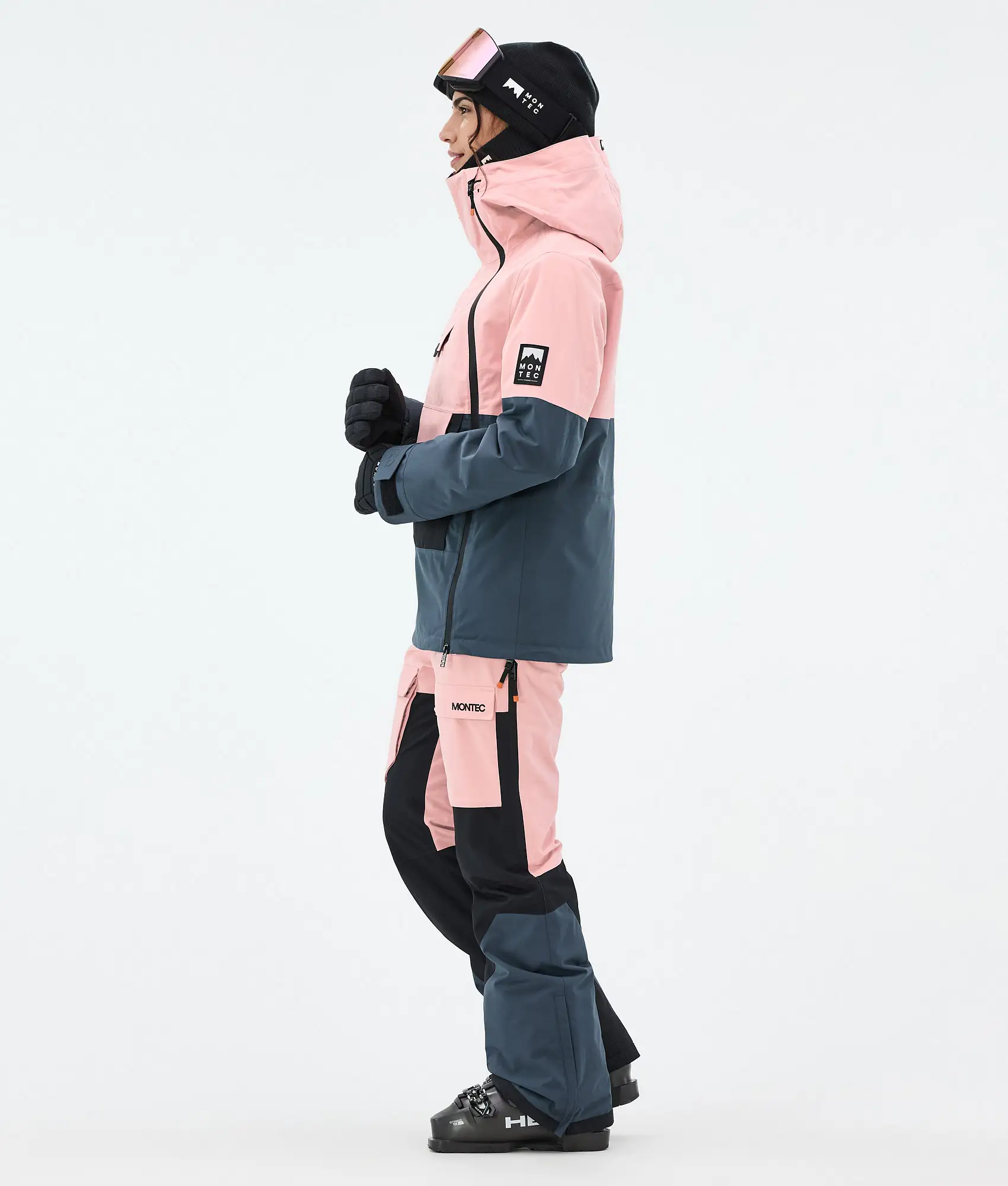 Doom W Ski Jacket Women Soft Pink/Black/Metal Blue