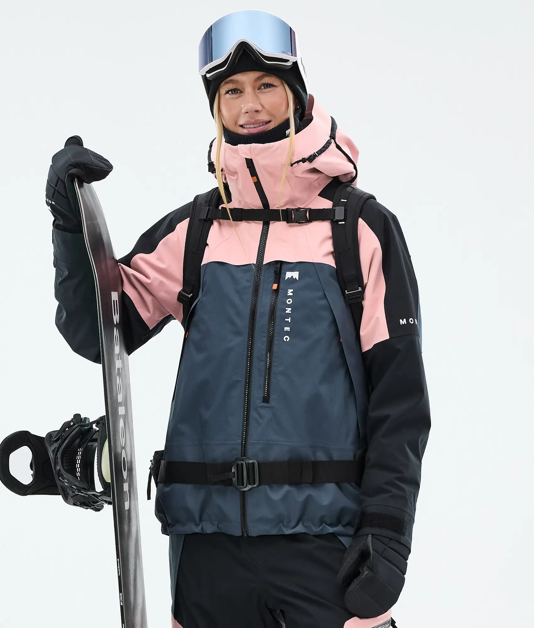 Oracle W Snowboard Jacket Women Soft Pink/Black/Metal Blue