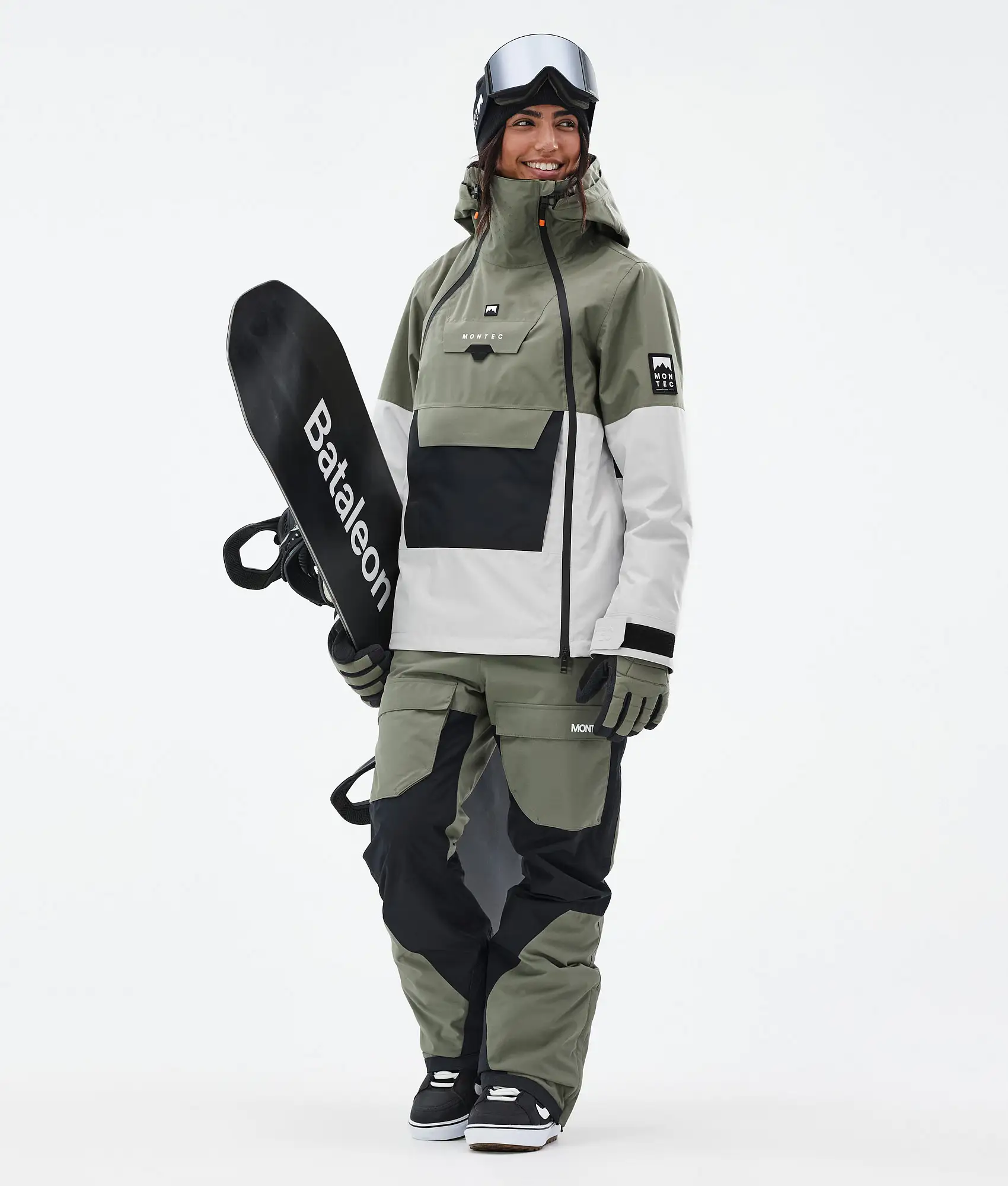 Doom W Snowboard Jacket Women Greenish/Black/Light Grey