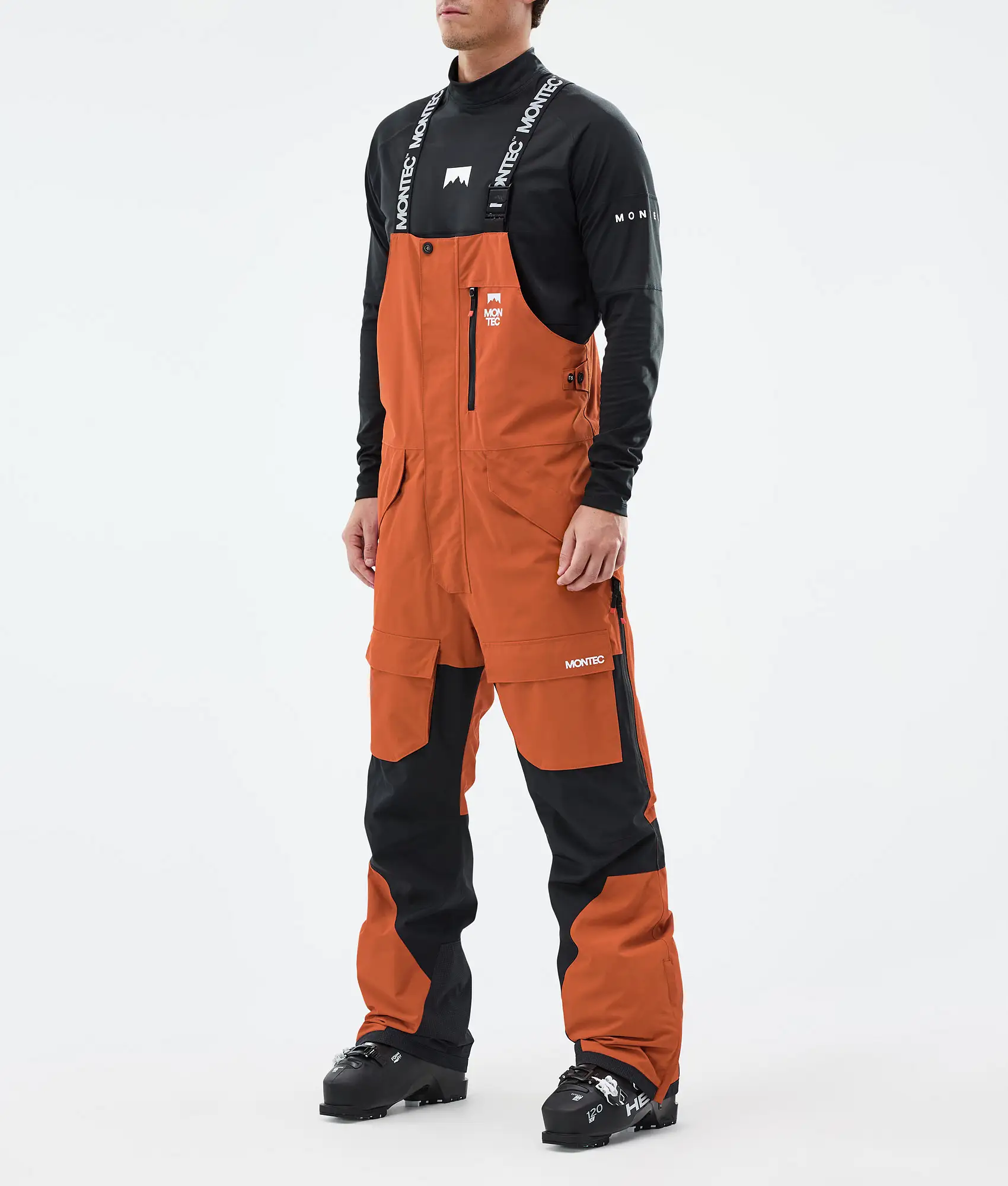 Fawk Ski Pants Men Burned Orange/Black