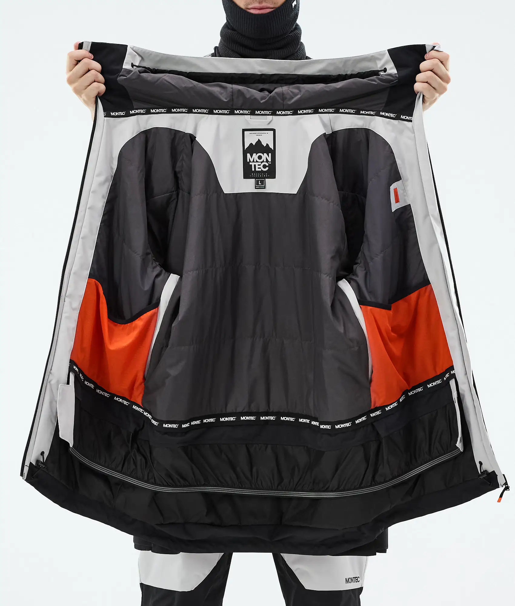 Arch Snowboard Jacket Men Light Grey/Black