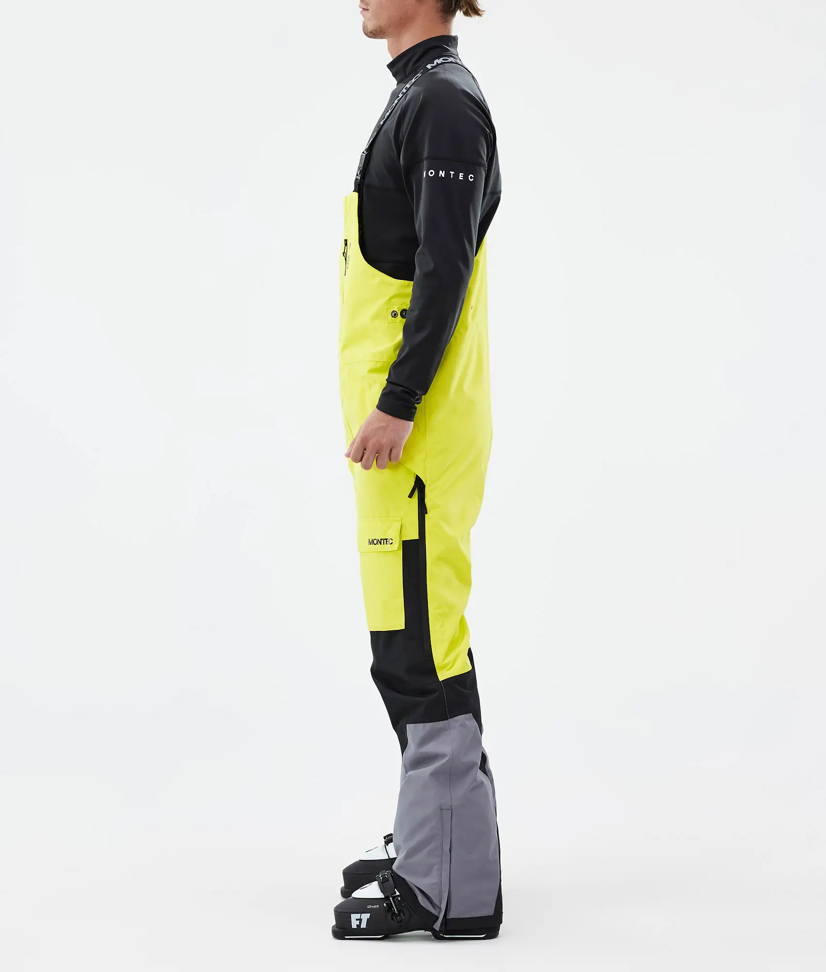 Fawk Ski Pants Men Bright Yellow/Black/Light Pearl