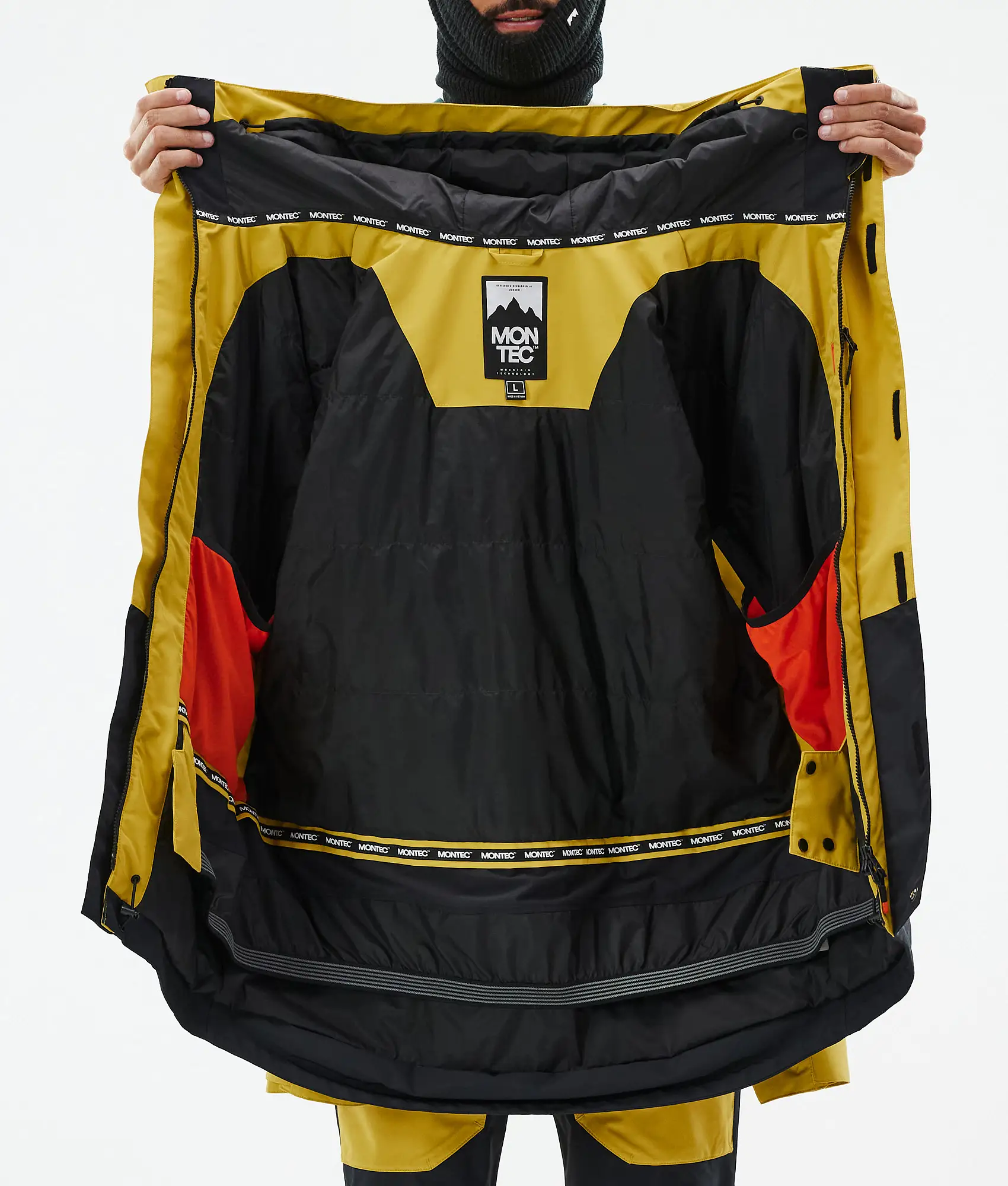 Fawk Ski Jacket Men Yellow/Black