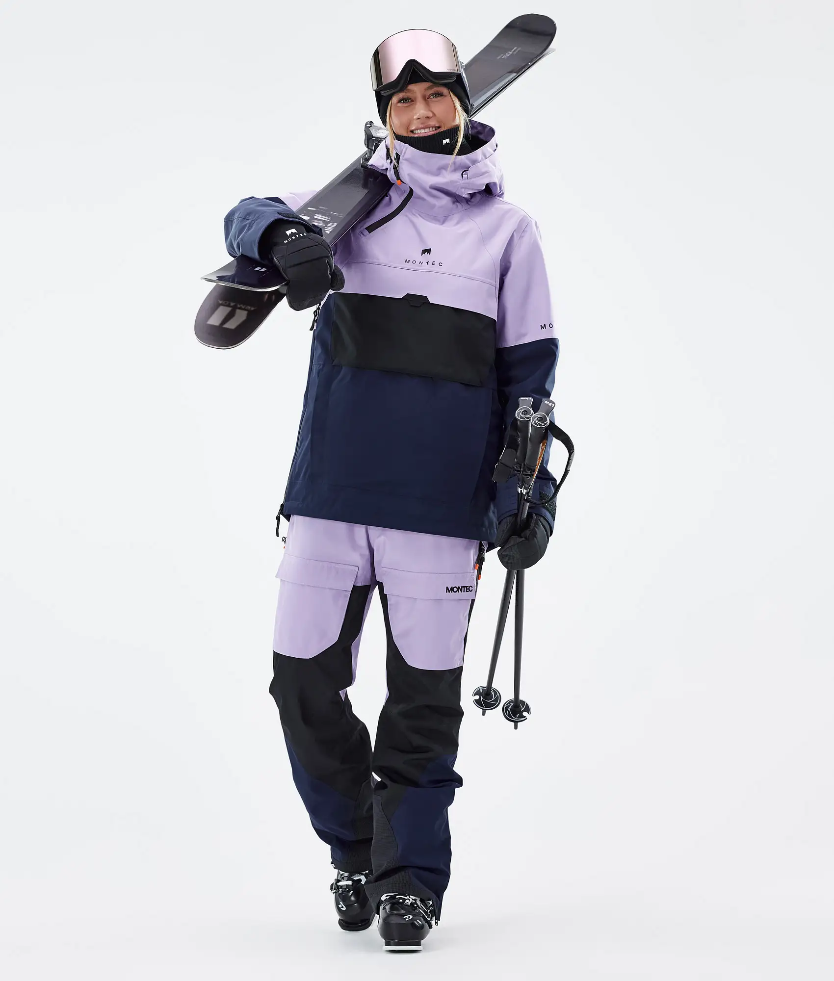 Dune W/Fawk W Ski Outfit Women Faded Violet/Black/Dark Blue