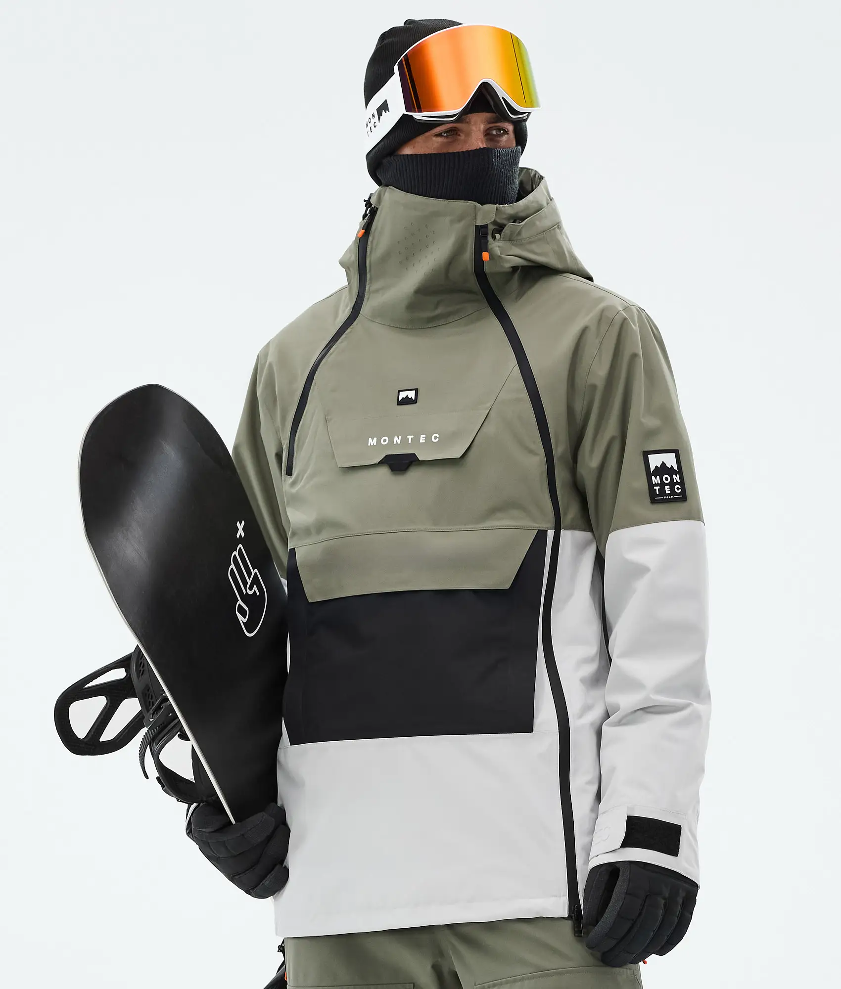 Doom Snowboard Jacket Men Greenish/Black/Light Grey