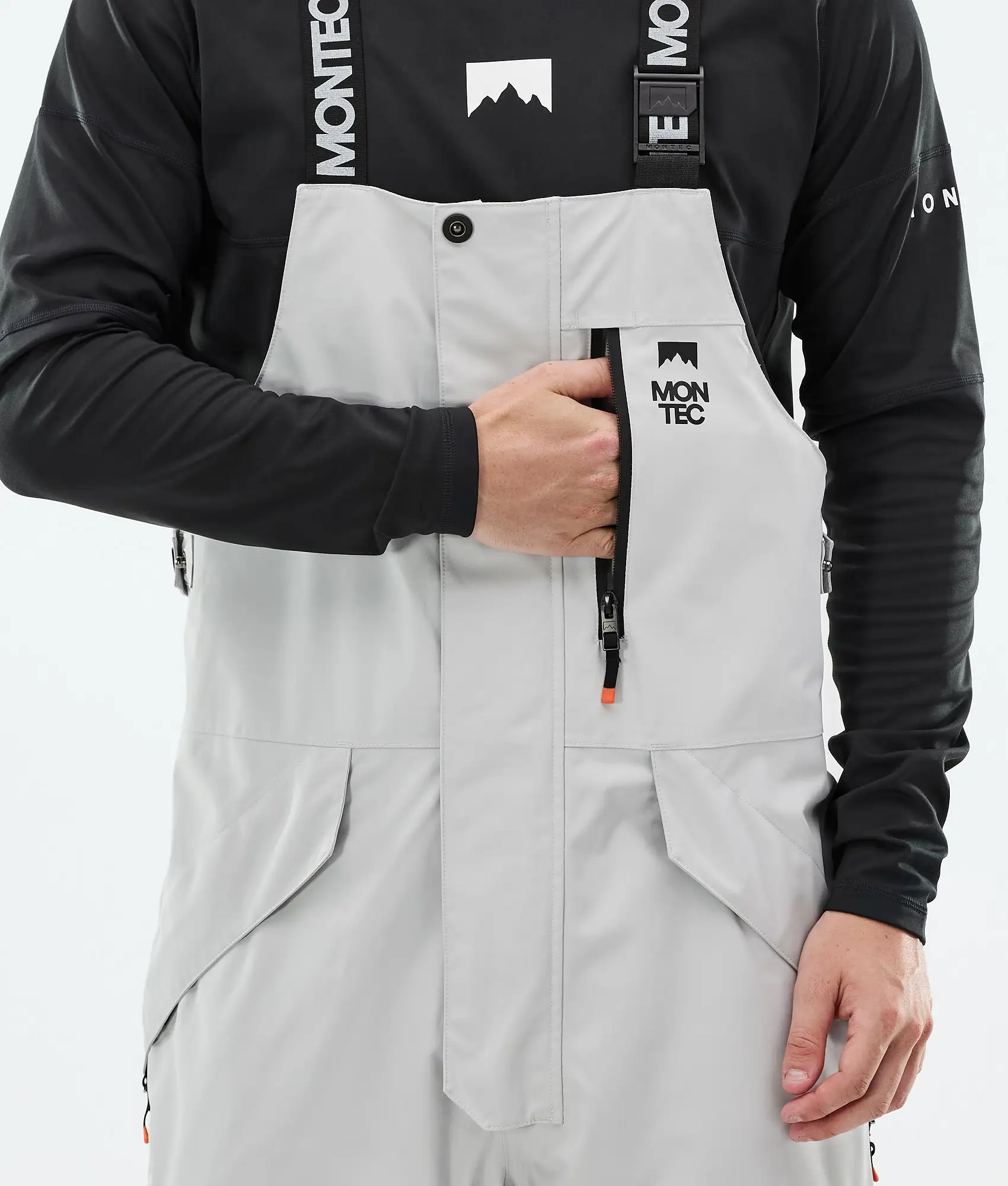 Fawk Ski Pants Men Light Grey/Black
