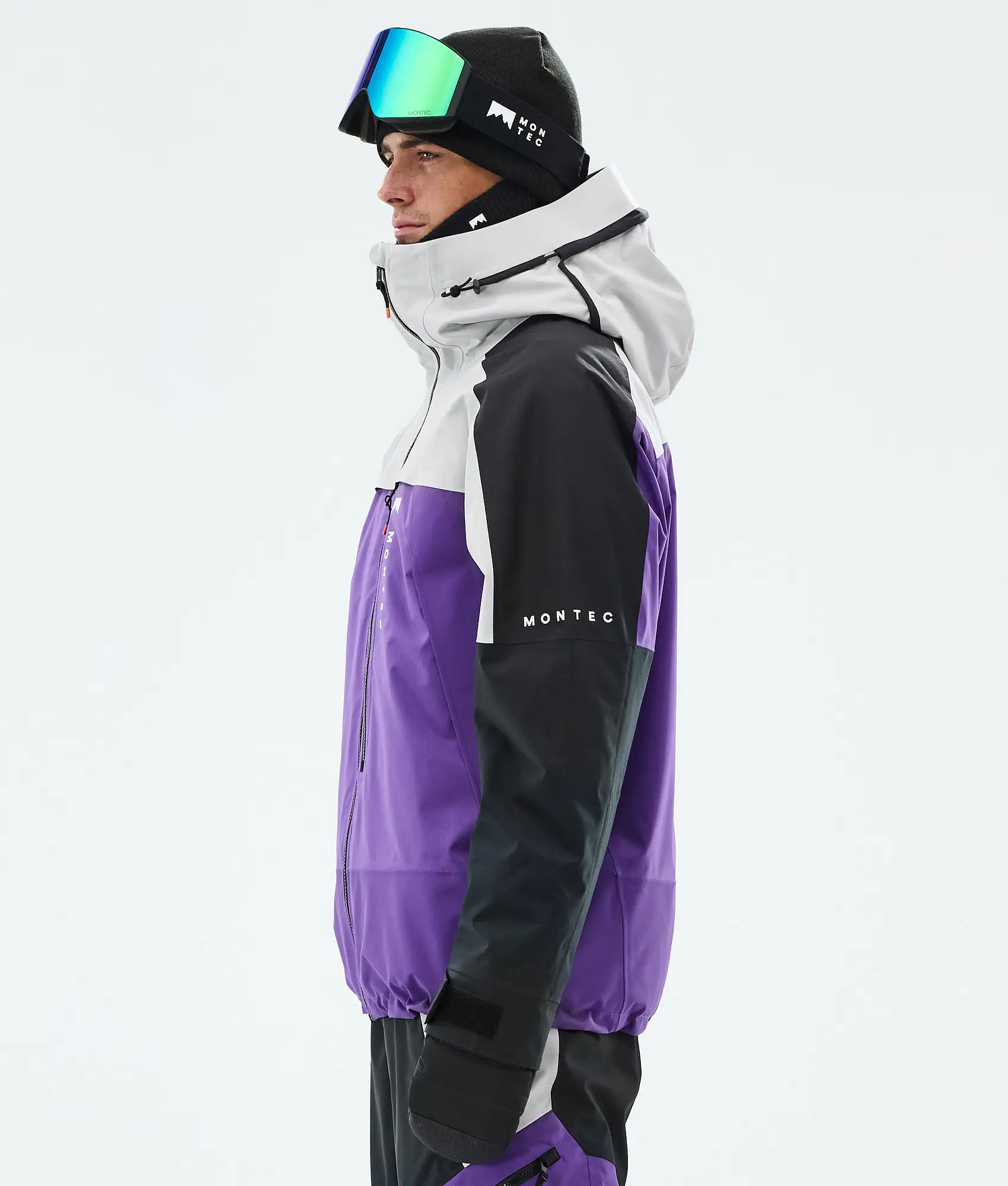 Oracle Ski Jacket Men Light Grey/Black/Vivid Purple
