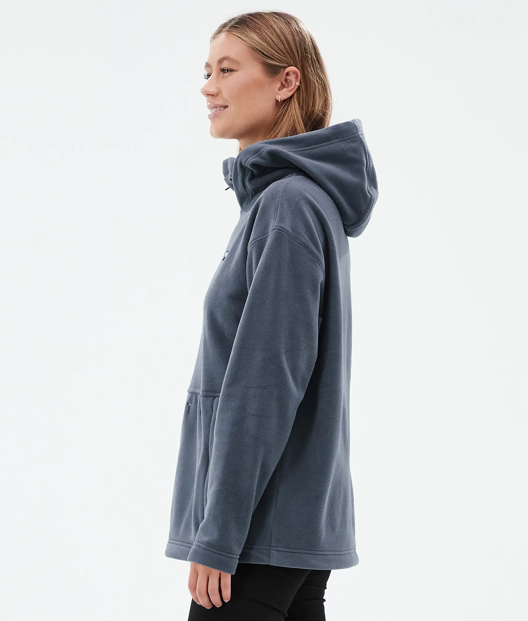 Delta W Fleece Hoodie Women Metal Blue