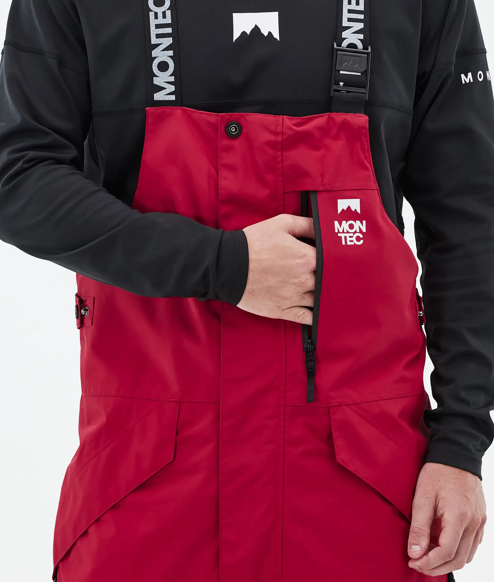 Fawk Snowboard Pants Men Deep Red/Black