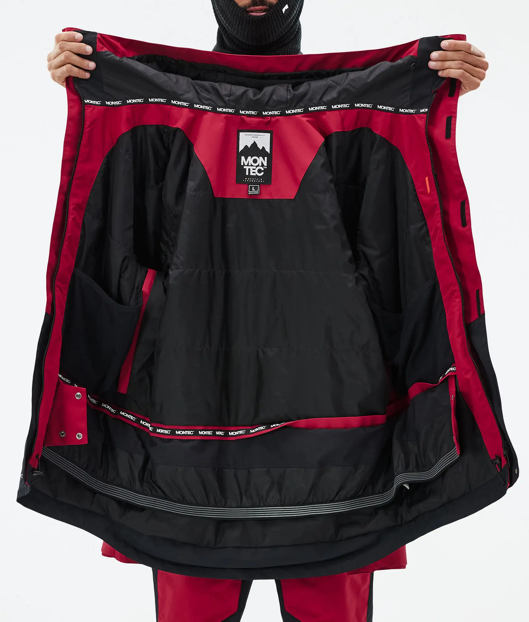 Fawk Snowboard Jacket Men Deep Red/Black Renewed