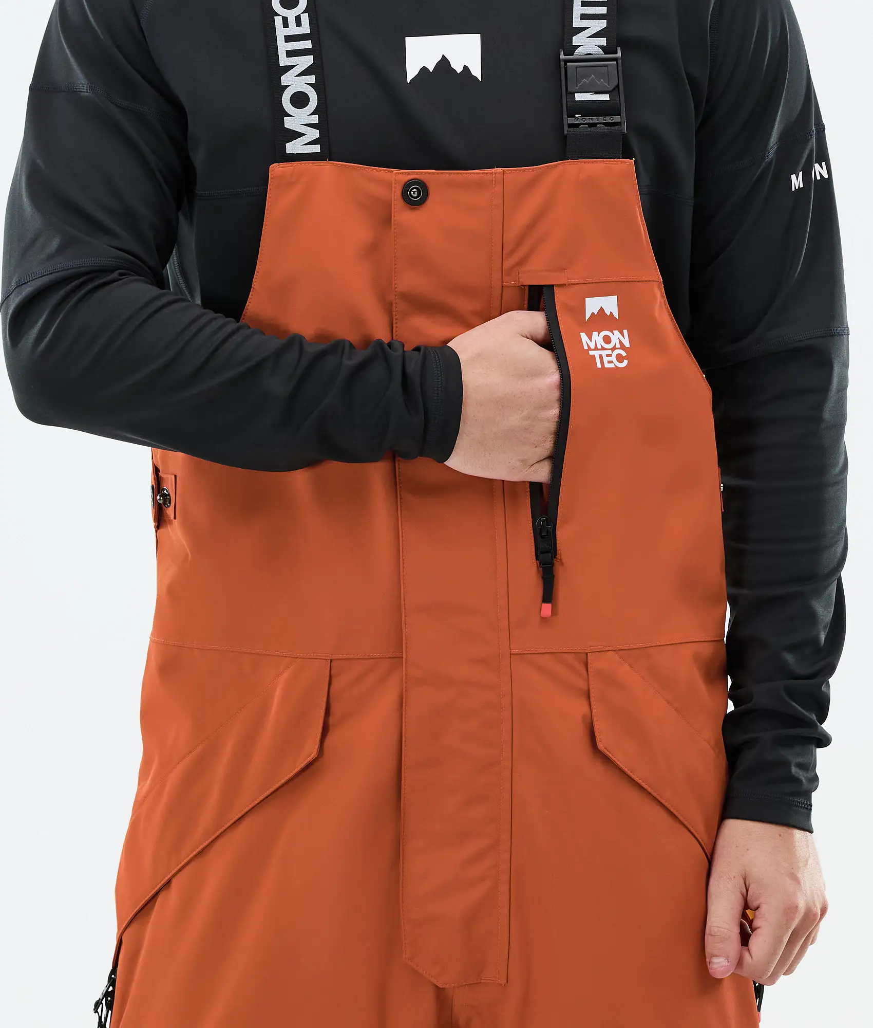 Fawk Snowboard Pants Men Burned Orange/Black