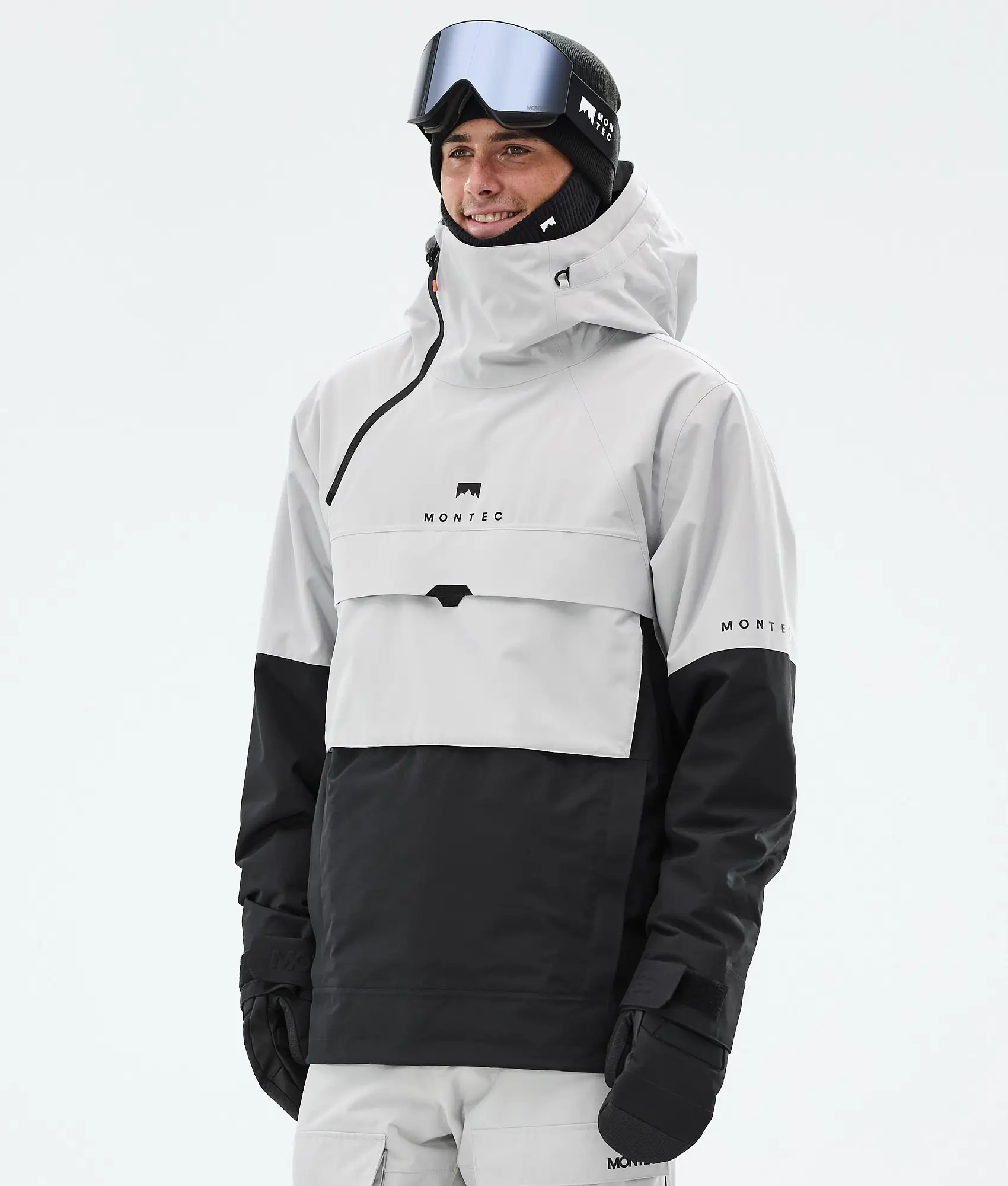 Dune Snowboard Jacket Men Light Grey/Black