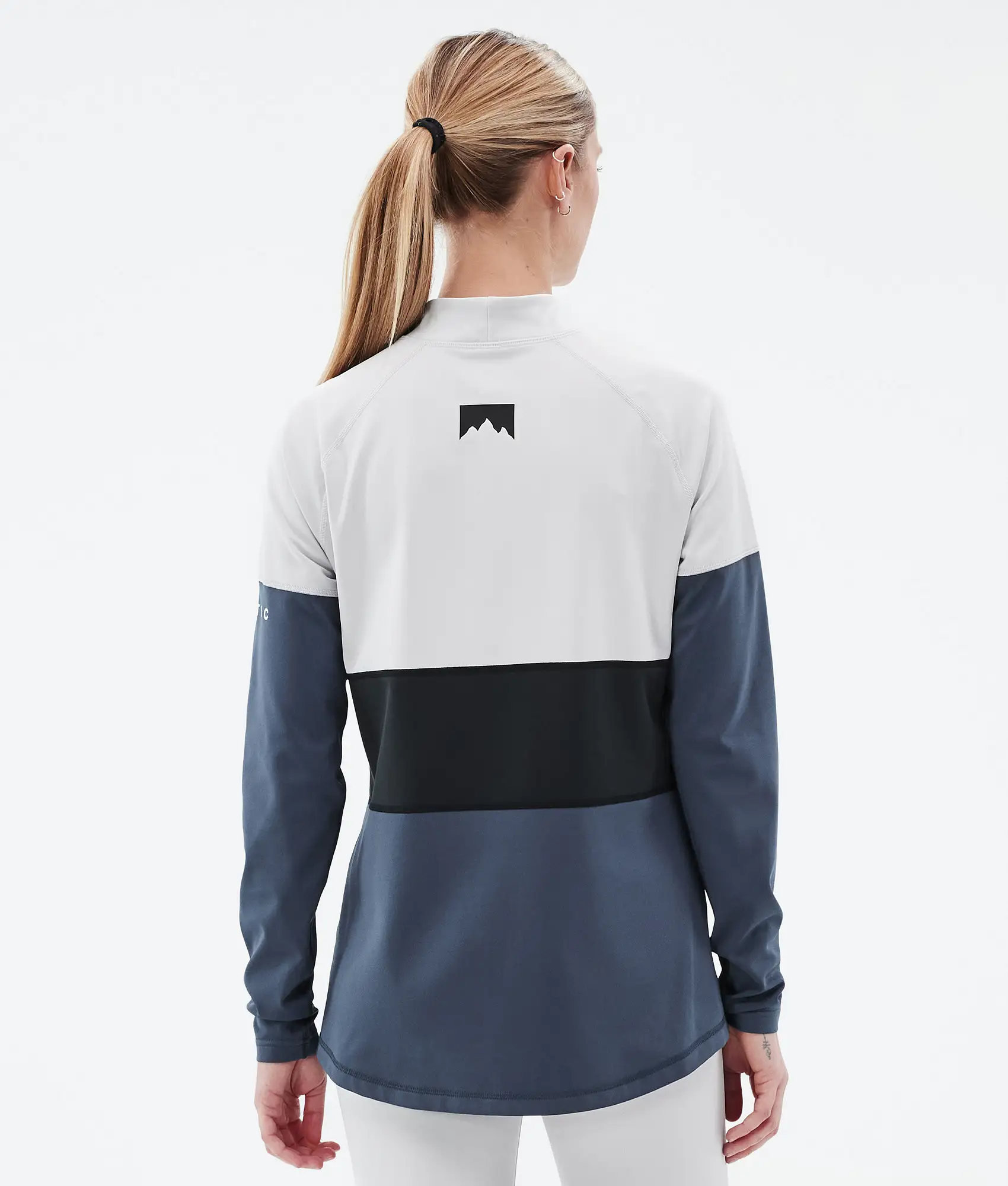 Alpha W Base Layer Top Women Light Grey/Black/Metal Blue