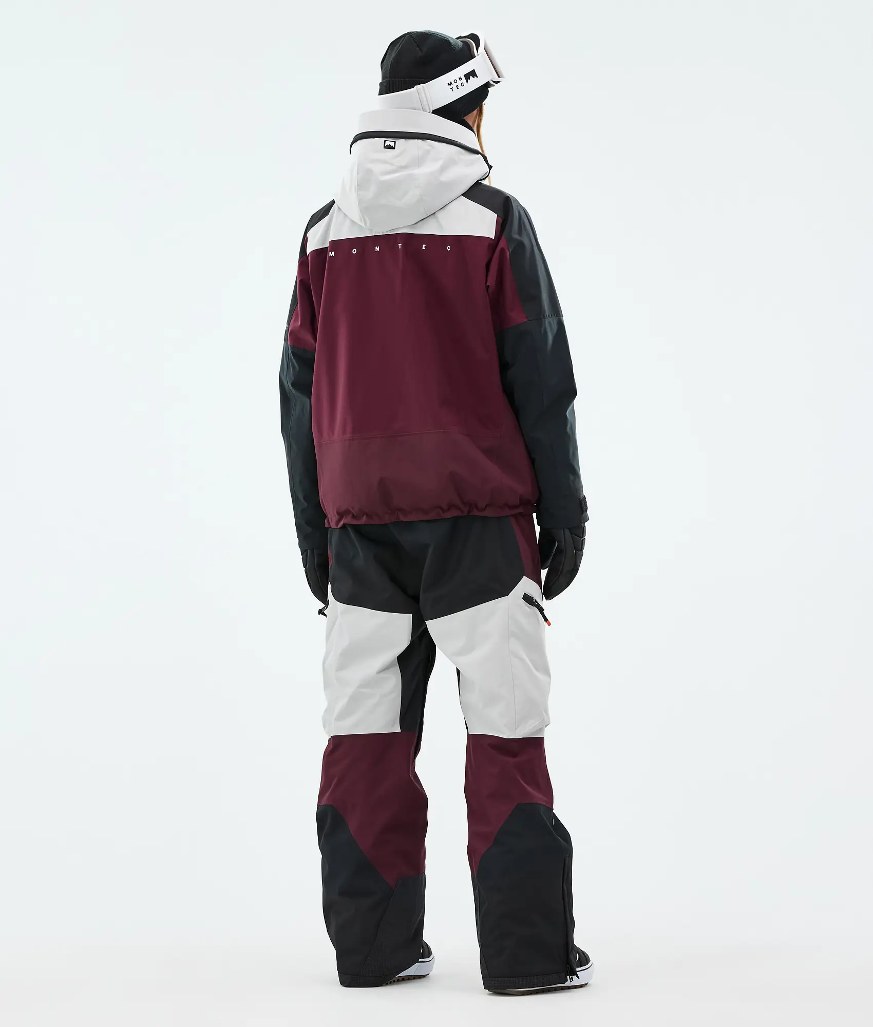 Oracle W Snowboard Jacket Women Light Grey/Black/Burgundy