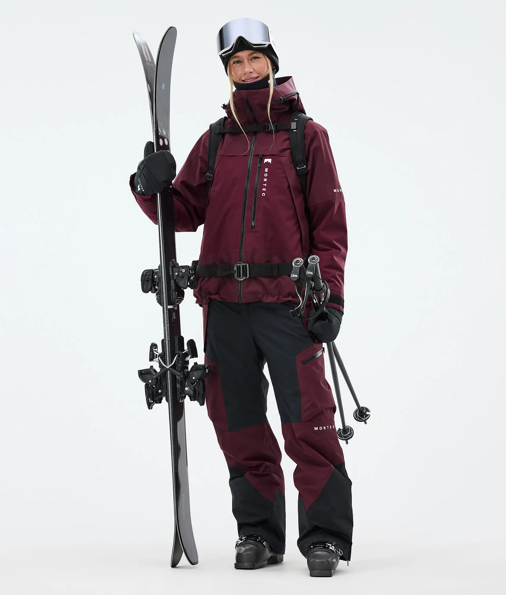Oracle W/Dozer W Ski Outfit Women Burgundy/Black