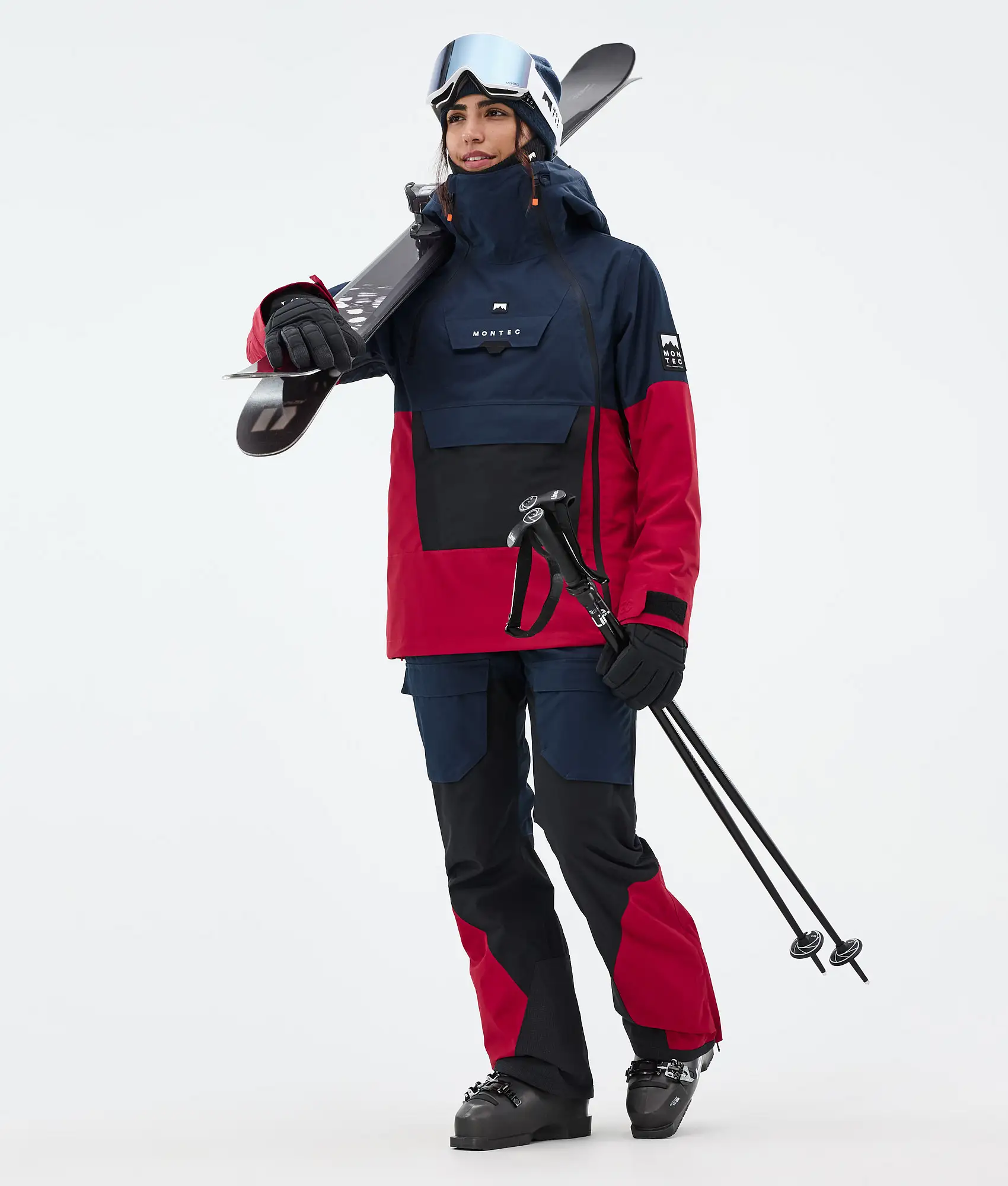 Doom W Ski Jacket Women Dark Blue/Black/Deep Red