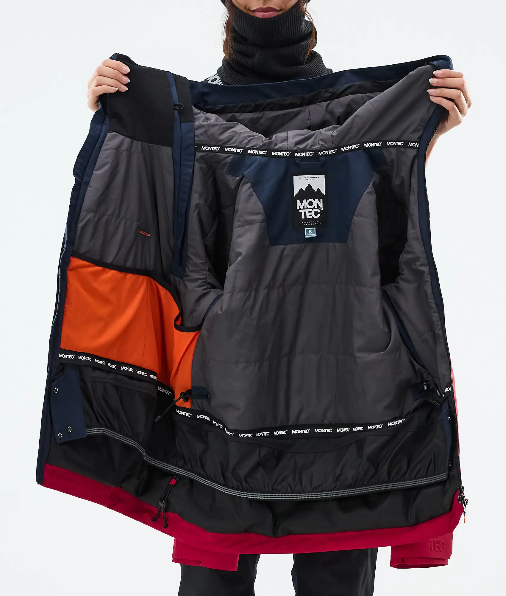 Doom W Snowboard Jacket Women Dark Blue/Black/Deep Red