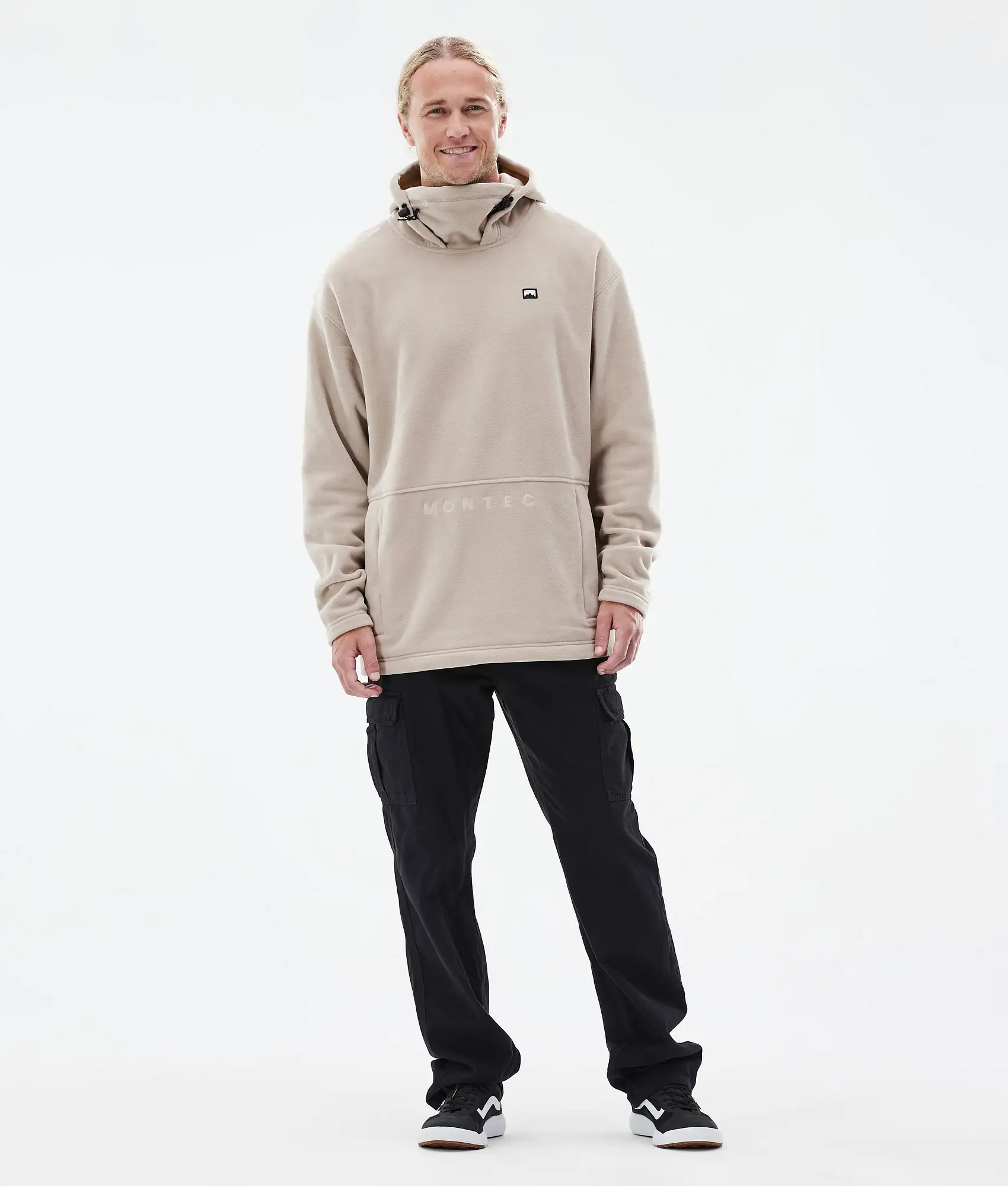 Delta Fleece Hoodie Men Sand Renewed