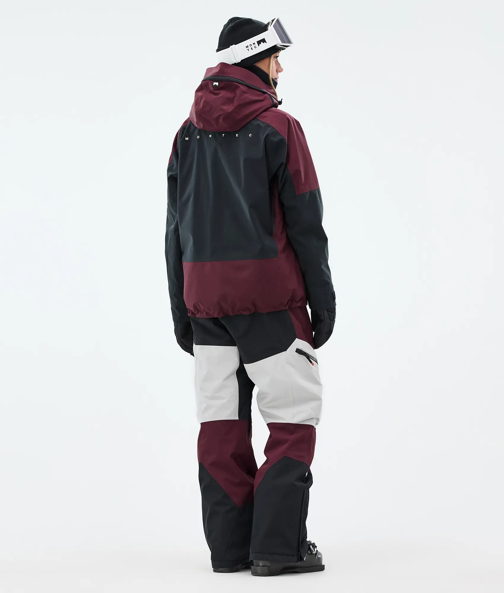Morpheus W Ski Jacket Women Burgundy/Black/Light Grey