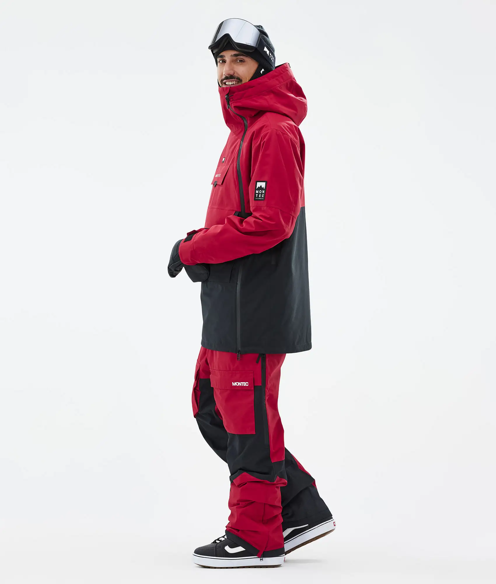 Doom Snowboard Jacket Men Deep Red/Black Renewed