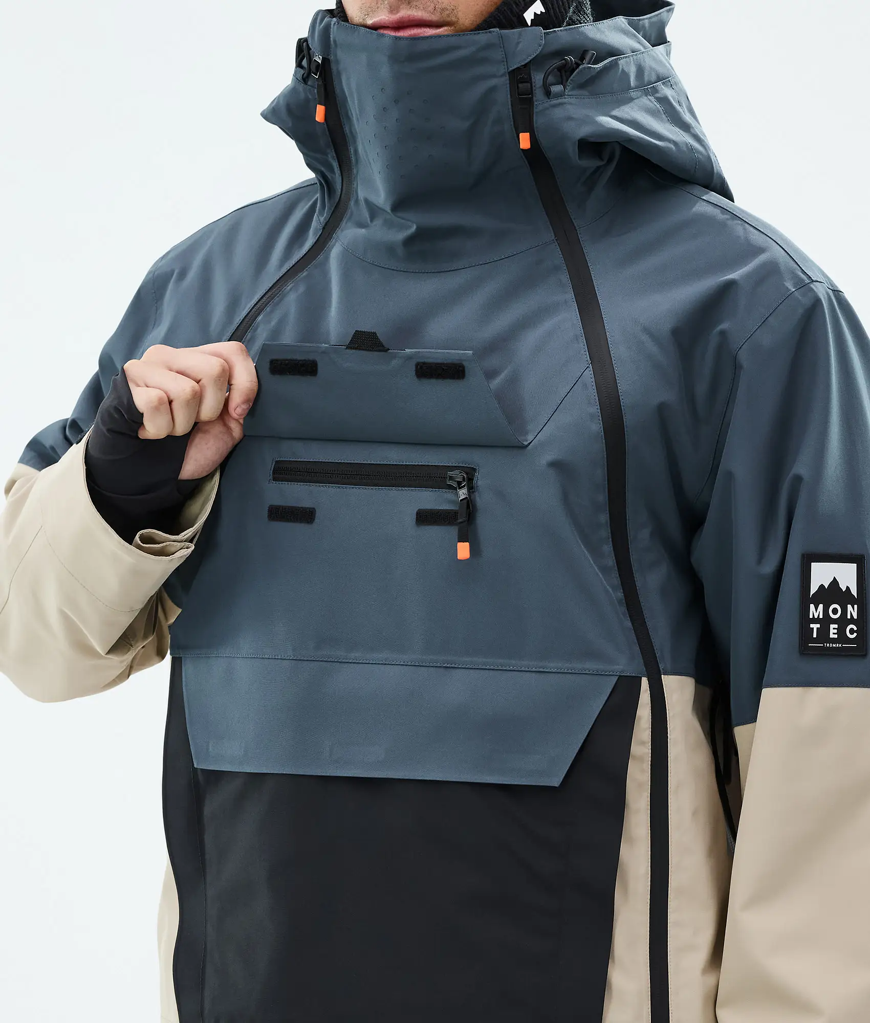 Doom Snowboard Jacket Men Metal Blue/Black/Sand