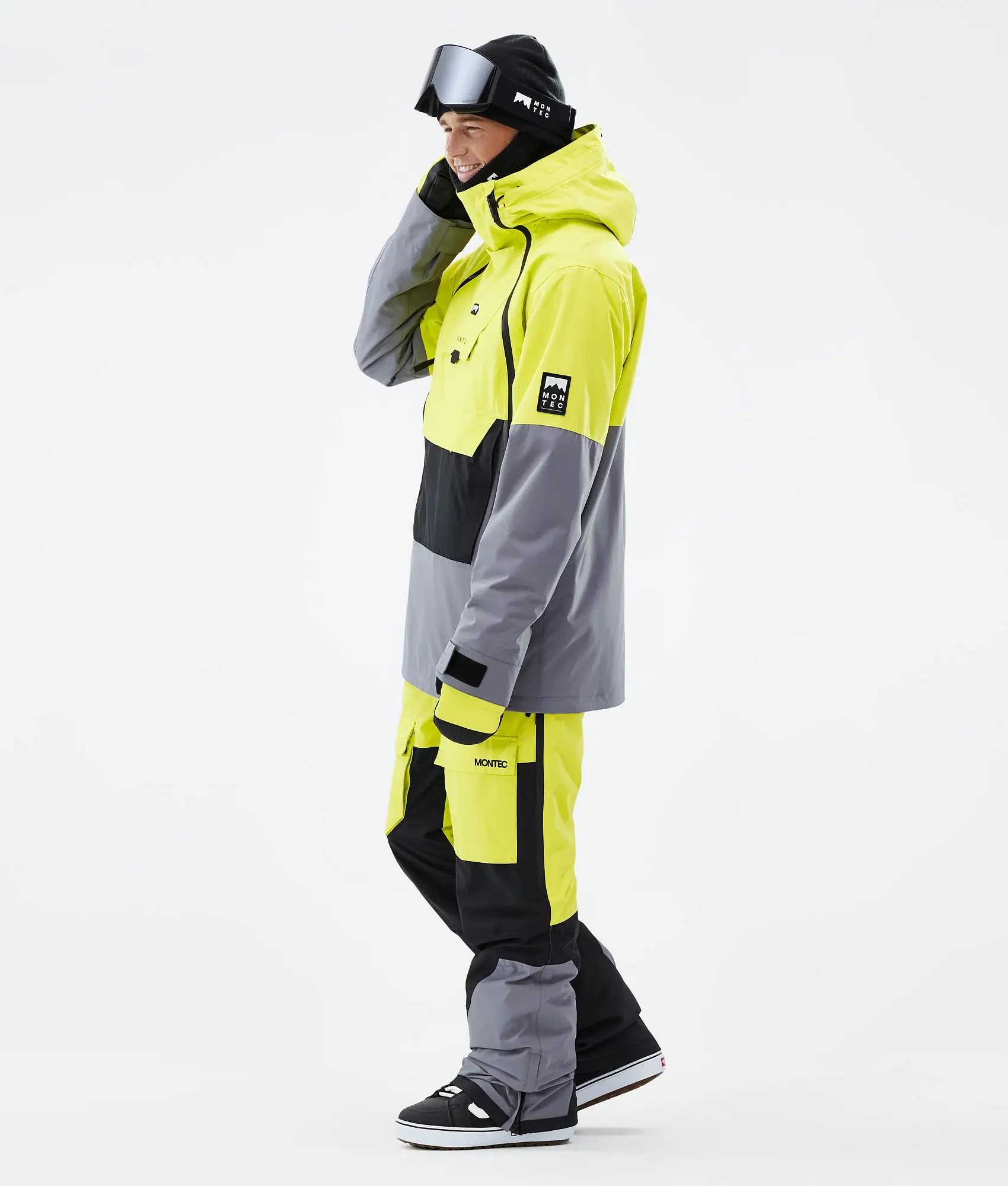 Doom Snowboard Jacket Men Bright Yellow/Black/Light Pearl