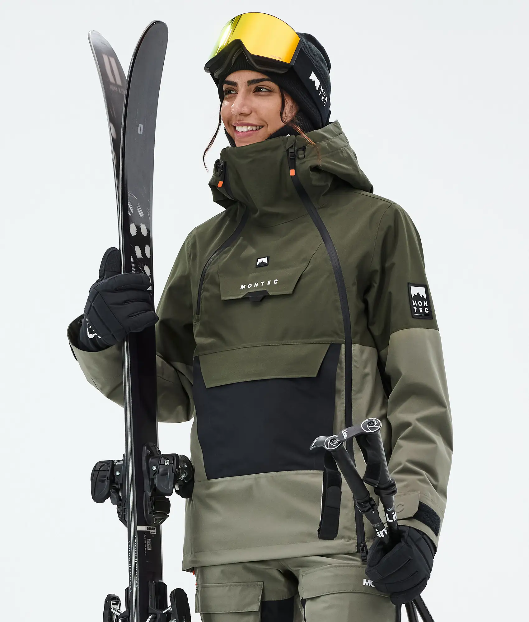 Doom W Ski Jacket Women Olive Green/Black/Greenish