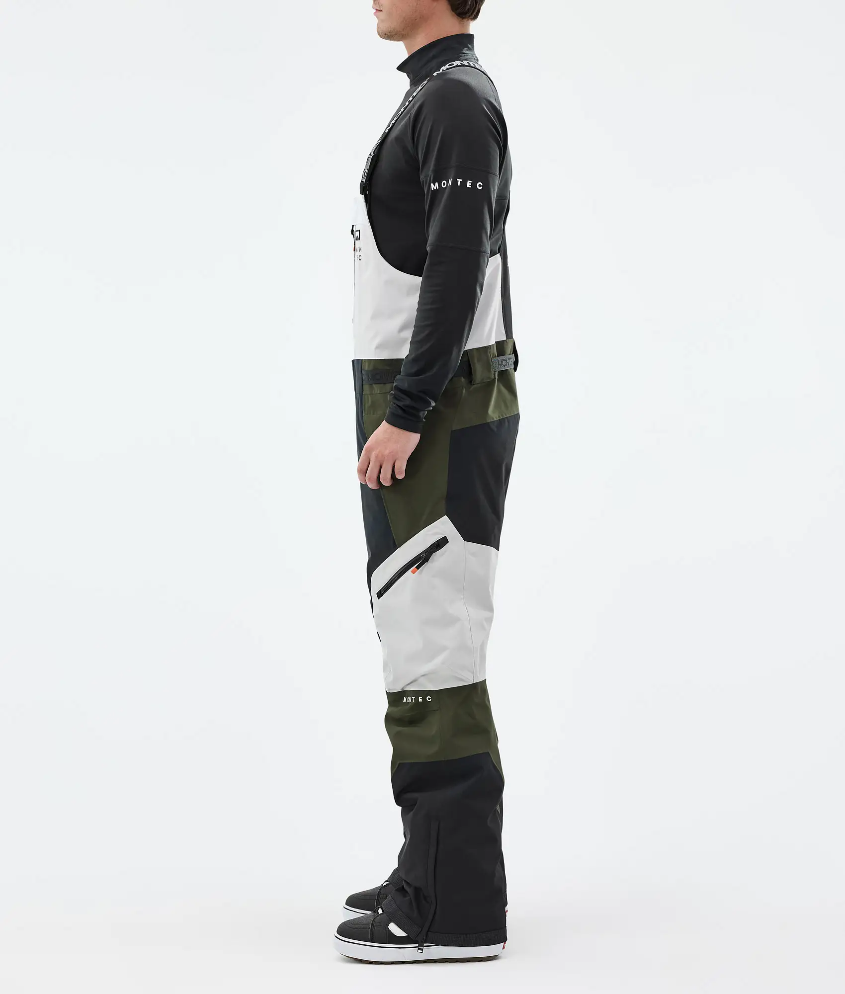 Dozer Snowboard Pants Men Light Grey/Black/Olive Green