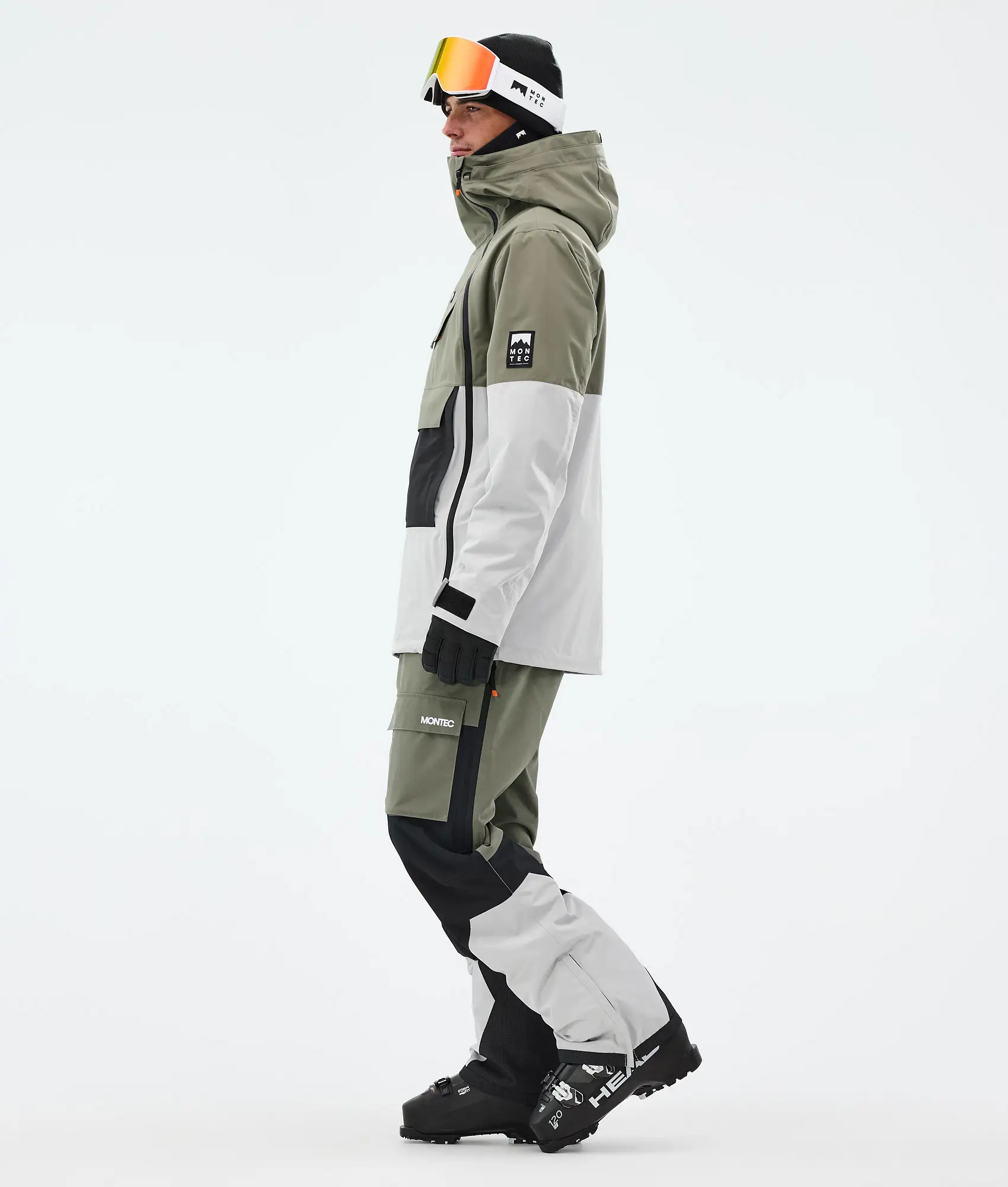 Doom Ski Jacket Men Greenish/Black/Light Grey