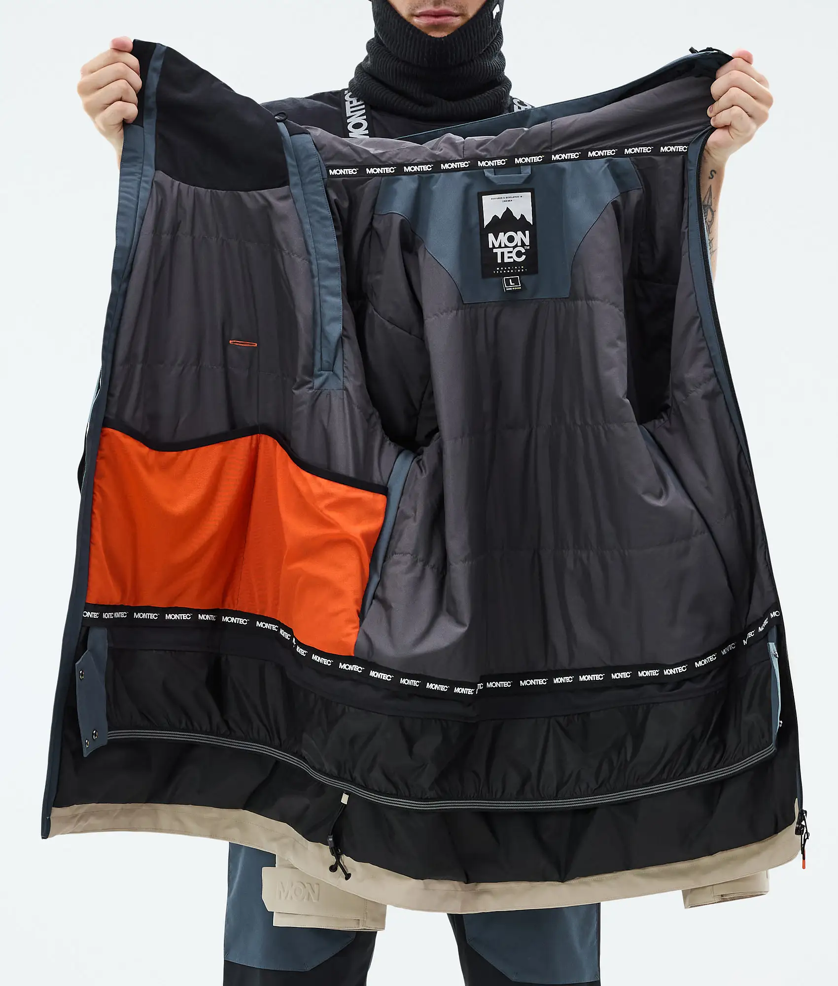 Doom Ski Jacket Men Metal Blue/Black/Sand