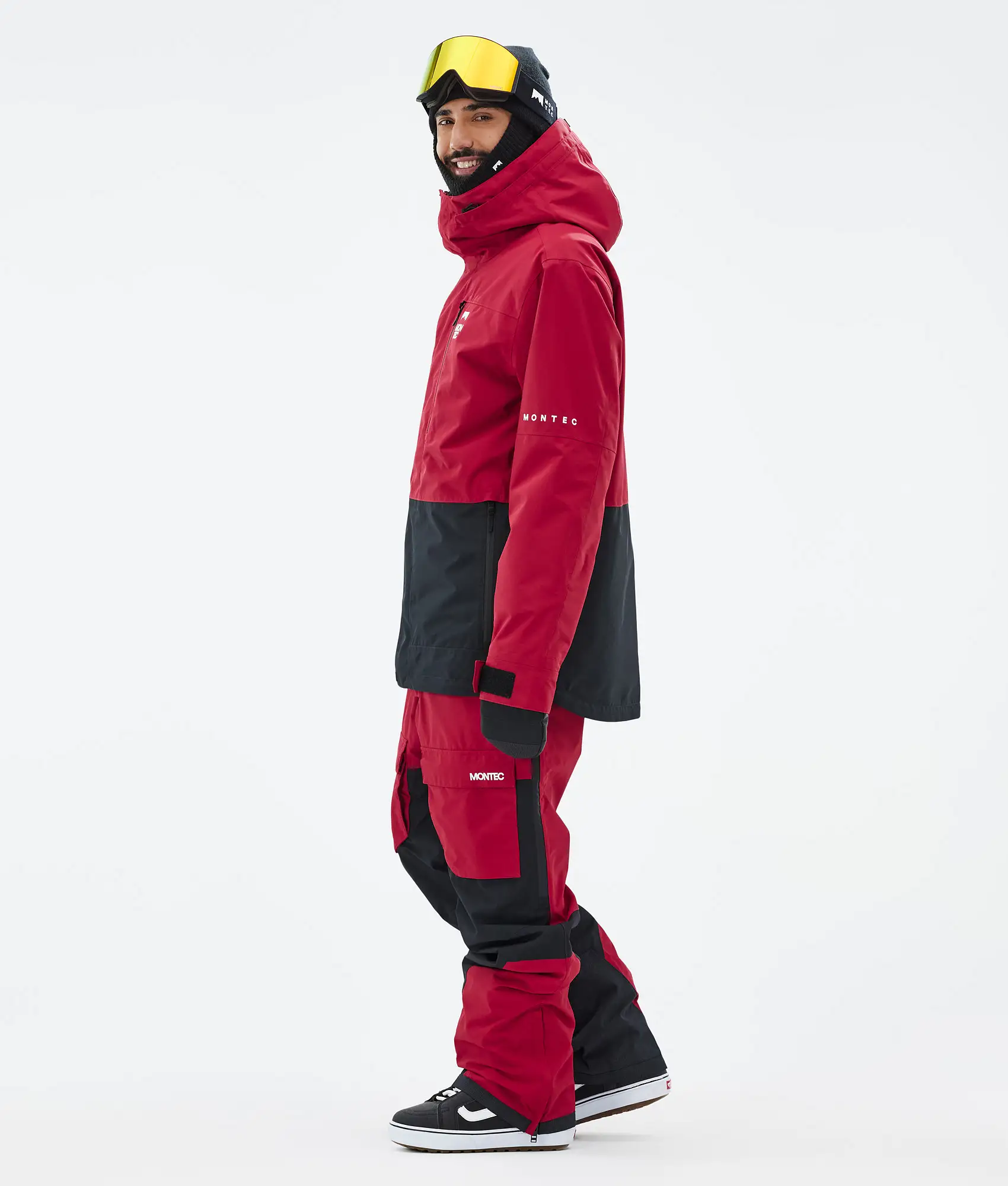 Fawk Snowboard Jacket Men Deep Red/Black Renewed