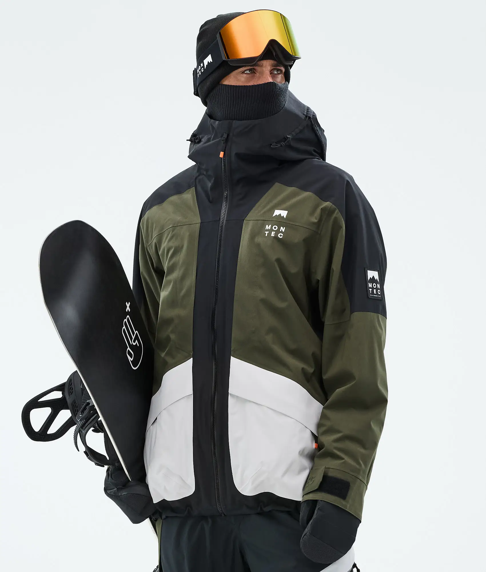 Morpheus Snowboard Jacket Men Black/Olive Green/Light Grey