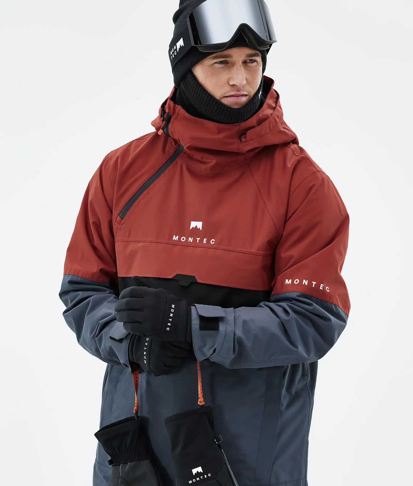 Dune Snowboard Jacket Men Rust/Black/Metal Blue