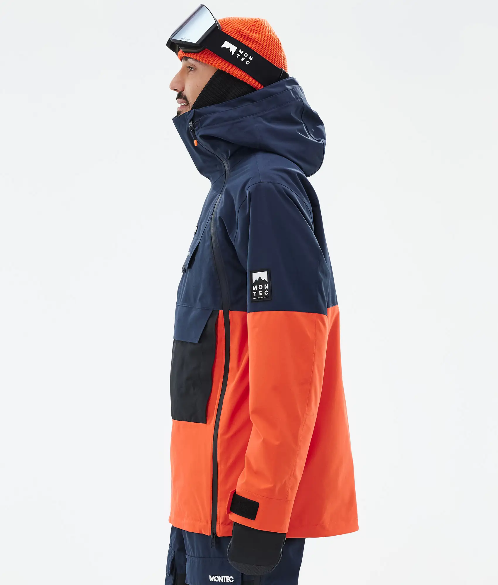 Doom Snowboard Jacket Men Dark Blue/Black/Orange