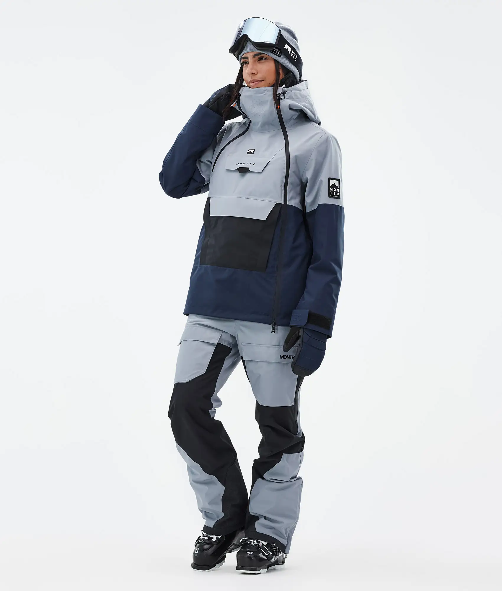 Doom W Ski Jacket Women Soft Blue/Black/Dark Blue