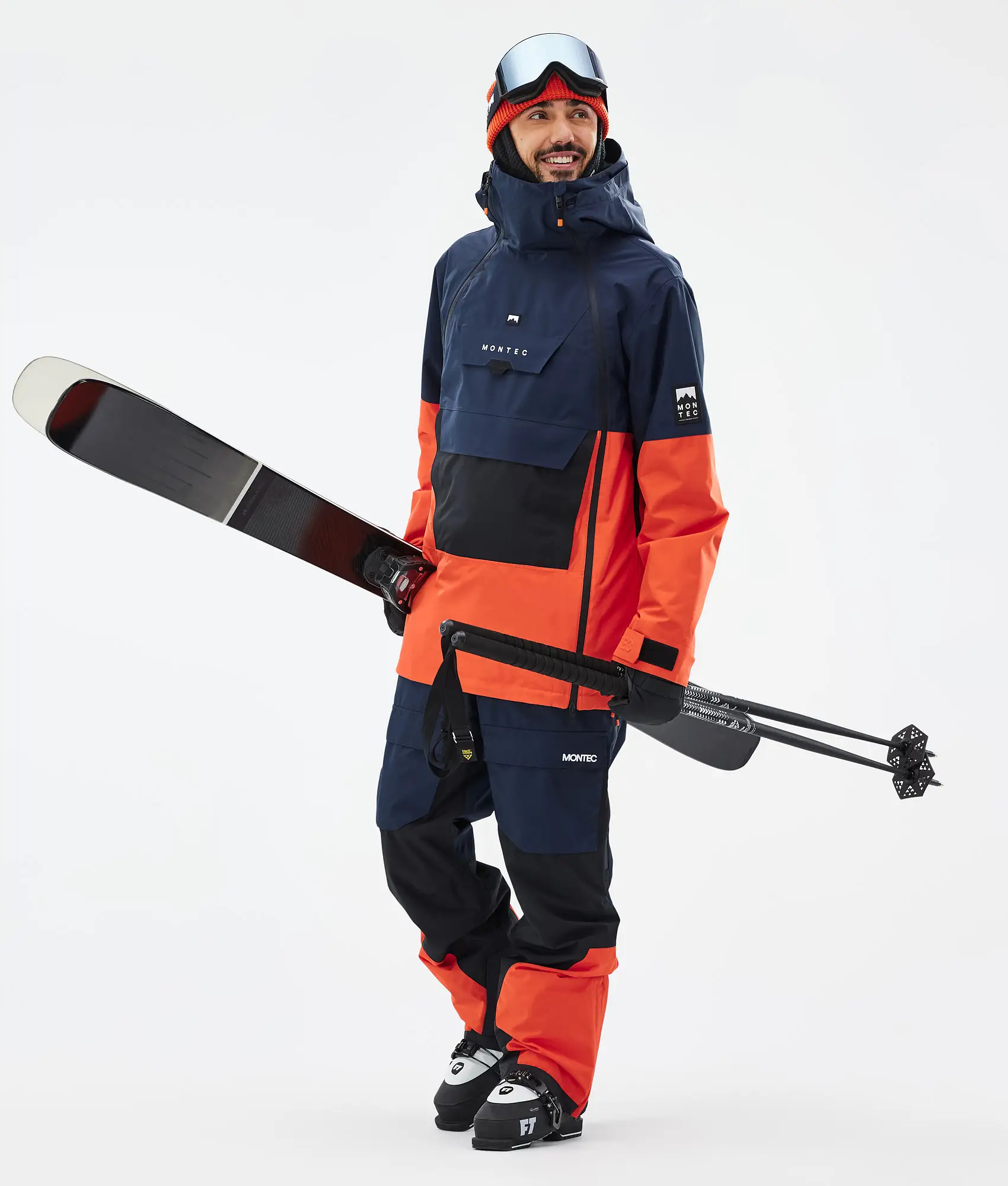Fawk Ski Pants Men Dark Blue/Black/Orange