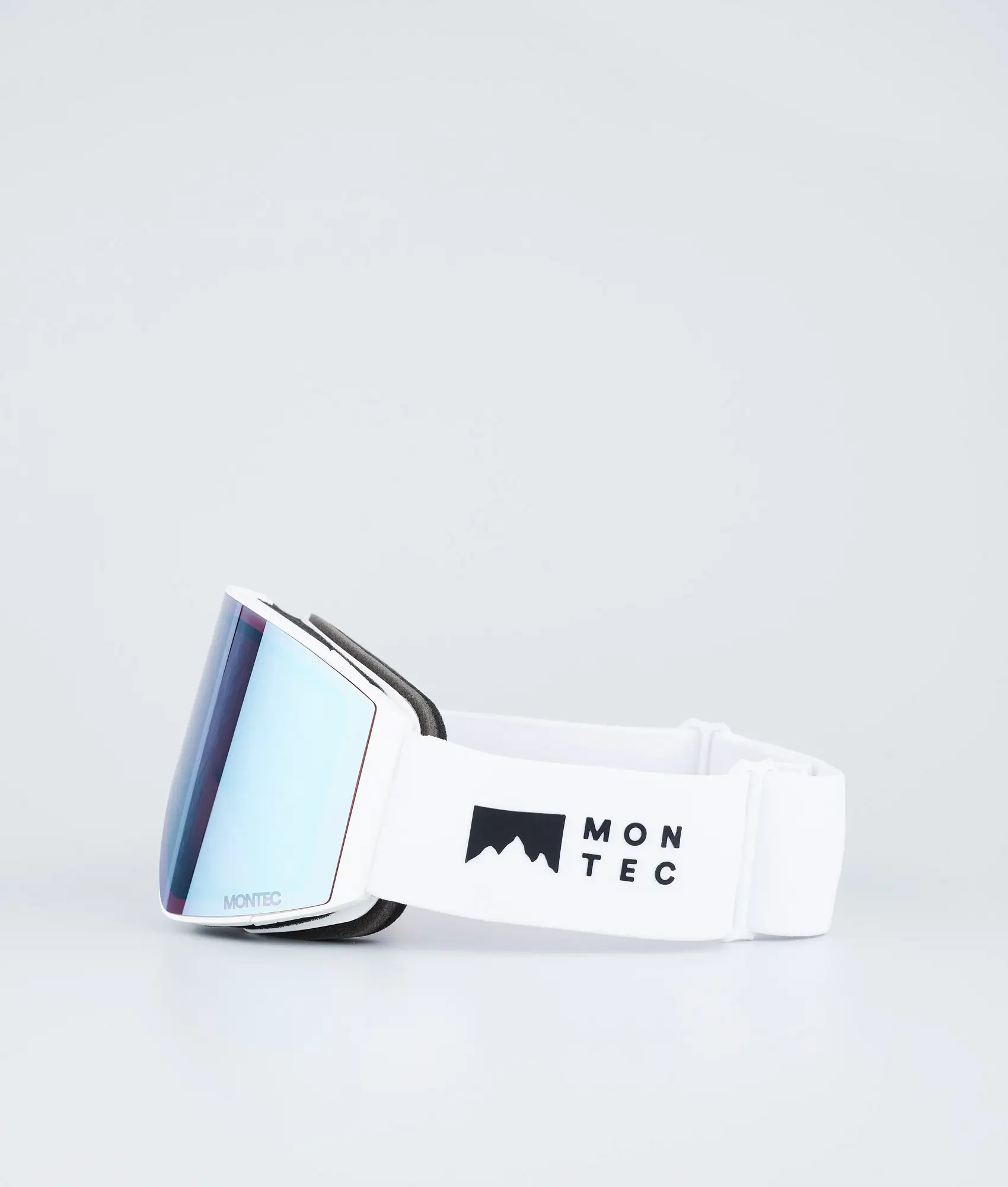 Scope Ski Goggles White W/White Moon Blue Mirror
