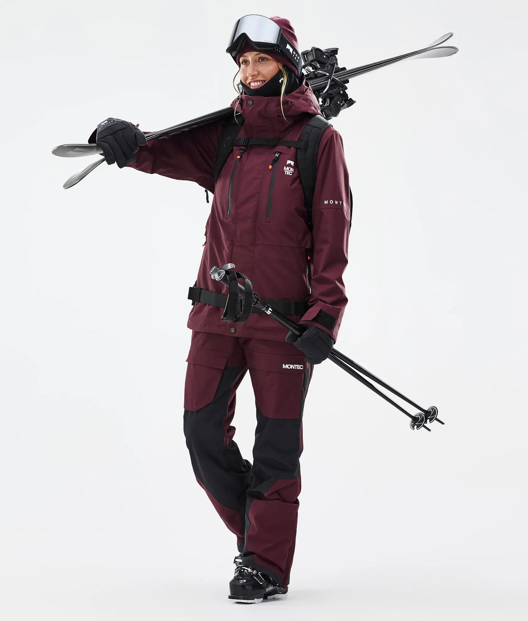 Fawk W Ski Jacket Women Burgundy