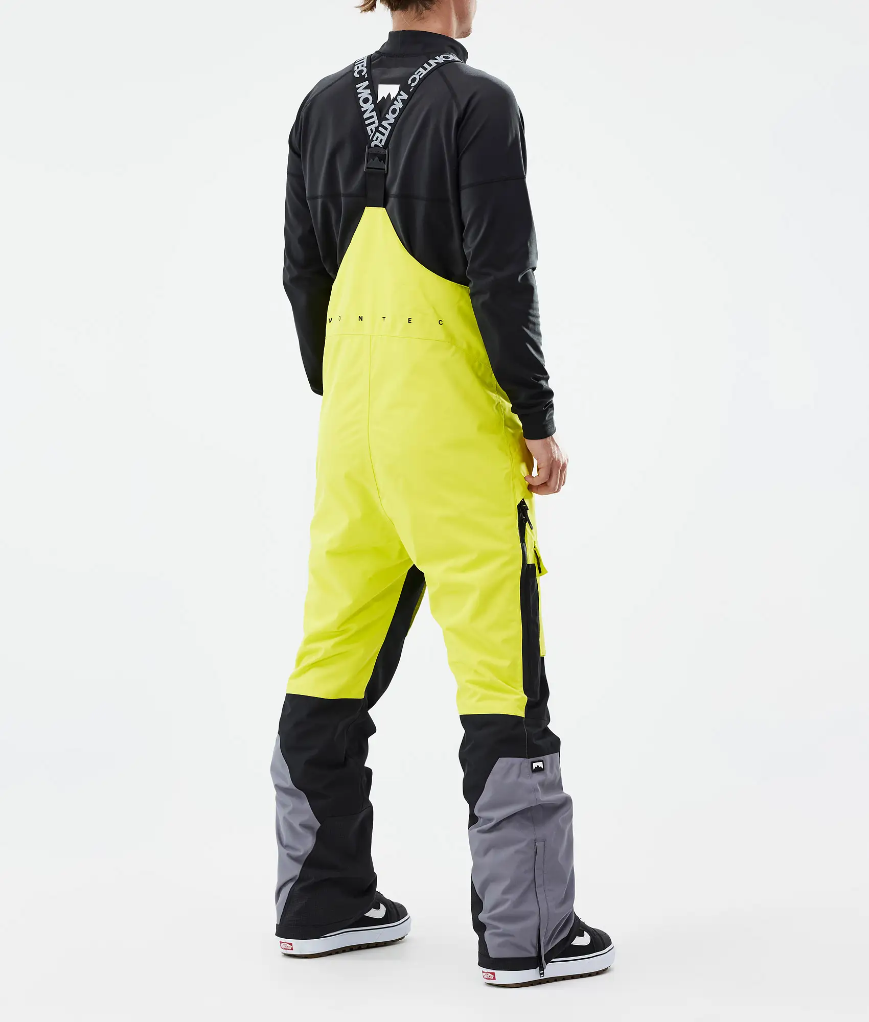 Fawk Snowboard Pants Men Bright Yellow/Black/Light Pearl