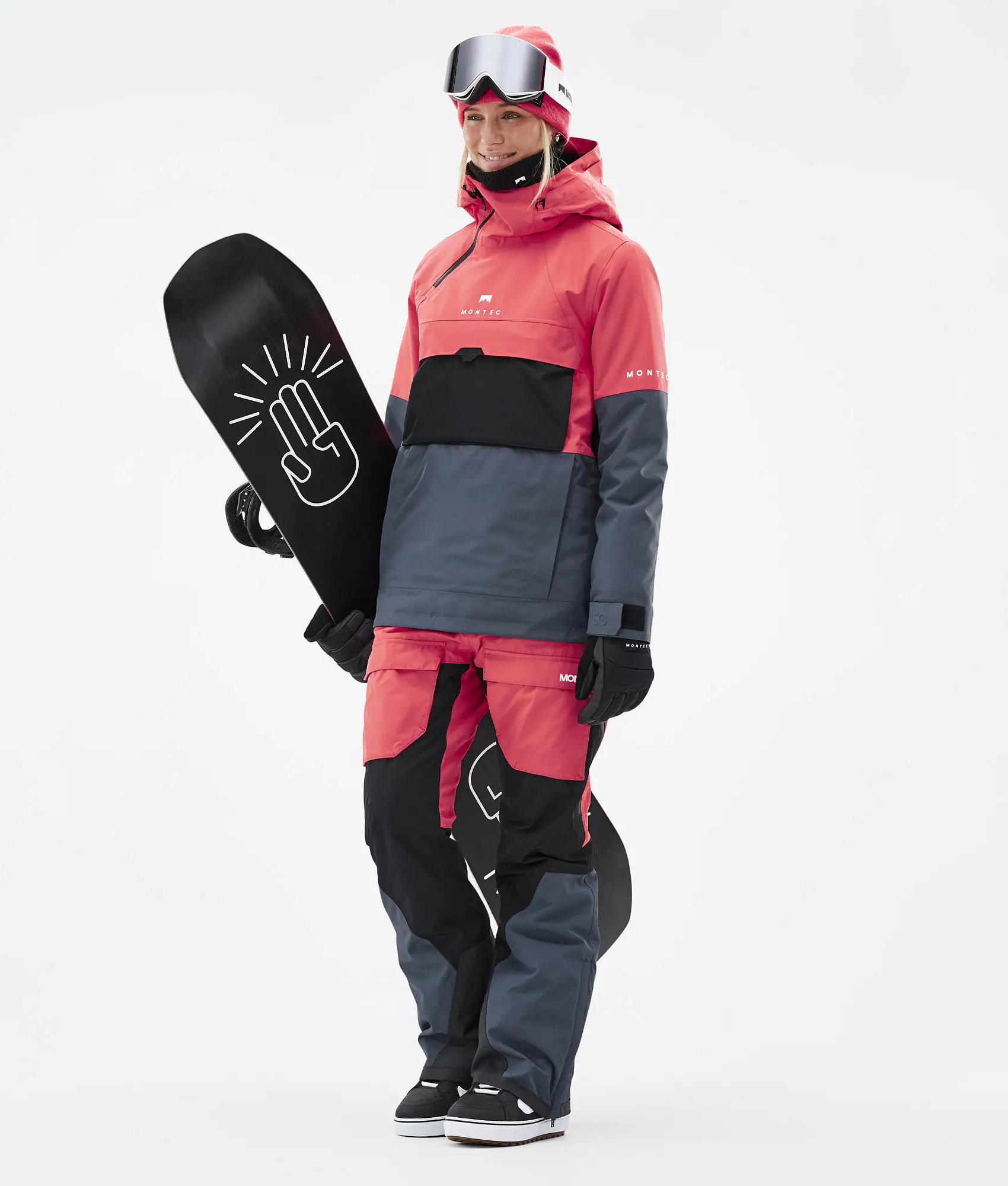 Dune W Snowboard Jacket Women Coral/Black/Metal Blue
