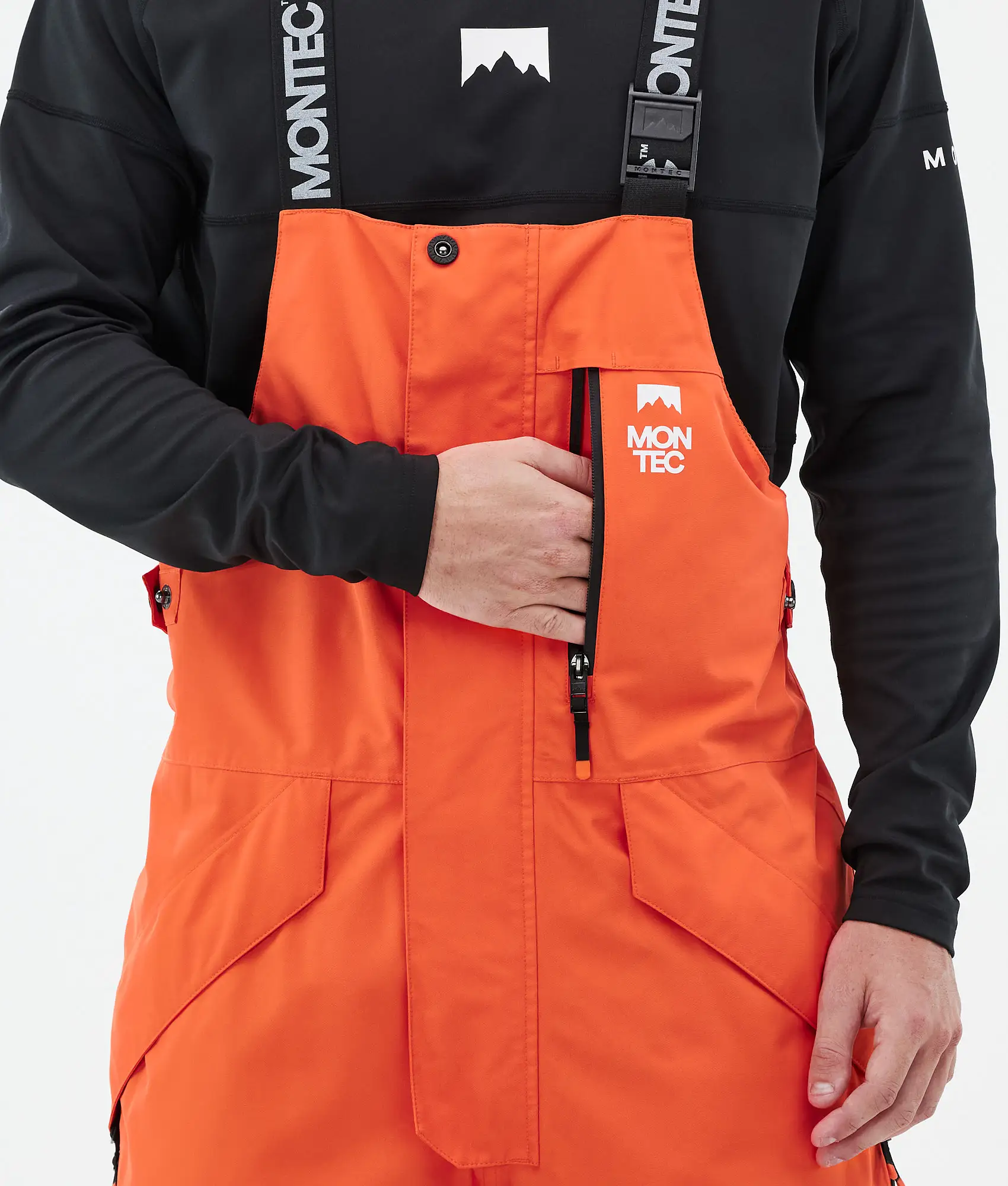 Fawk Ski Pants Men Orange/Black