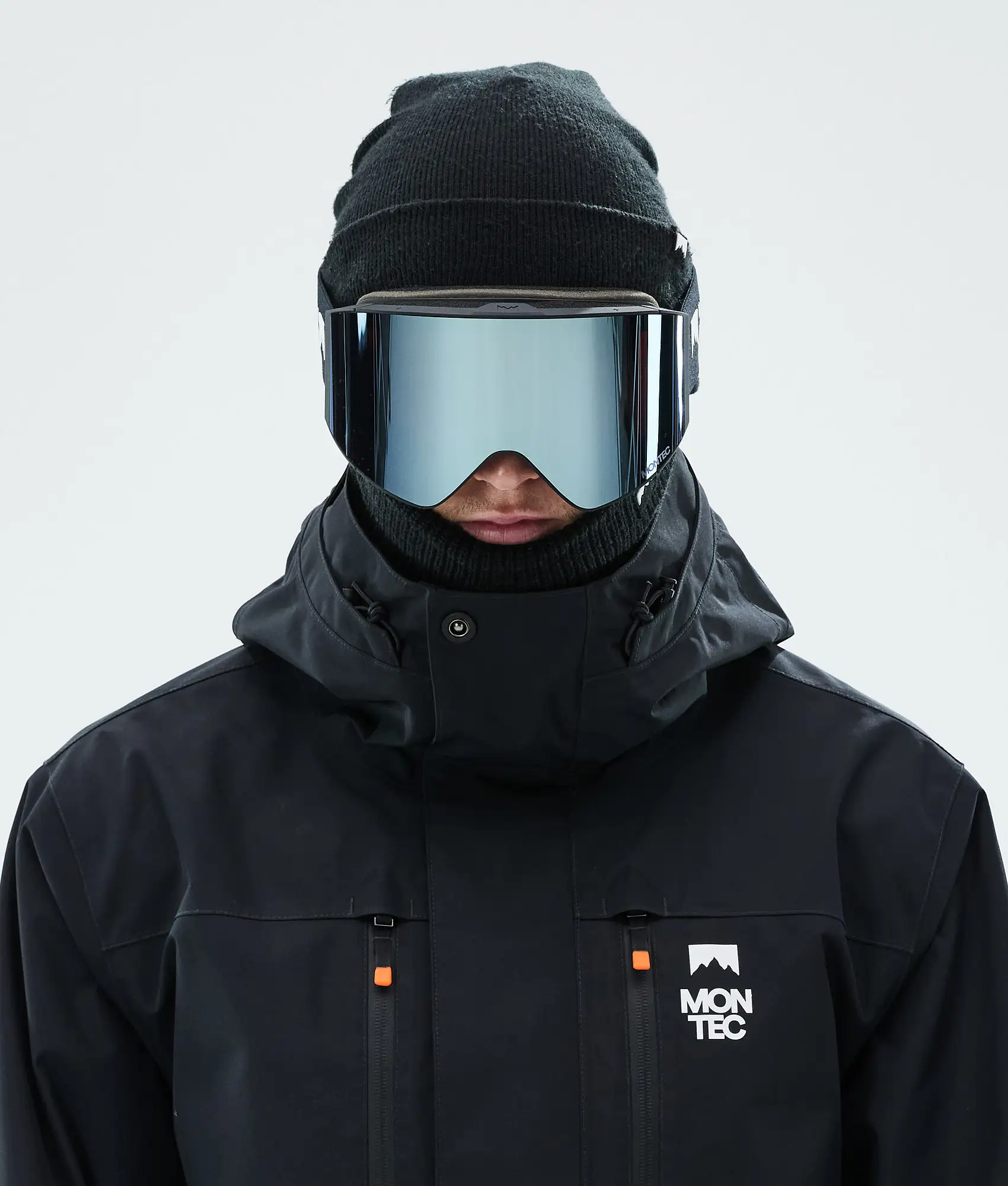 Scope Ski Goggles Black W/Black Moon Blue Mirror