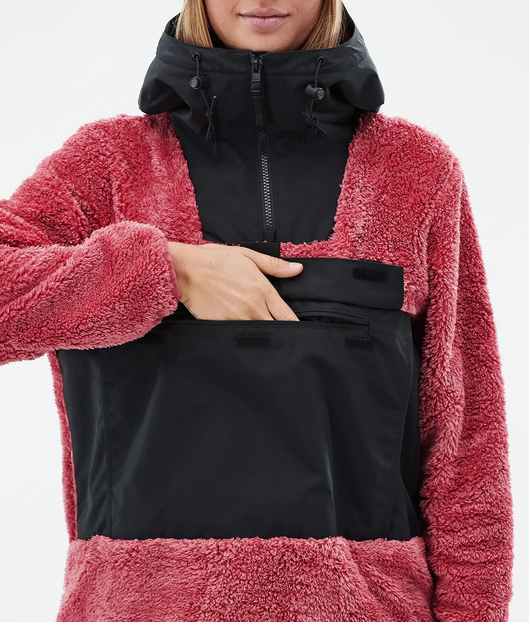 Lima W Fleece Hoodie Women Light Red/Black