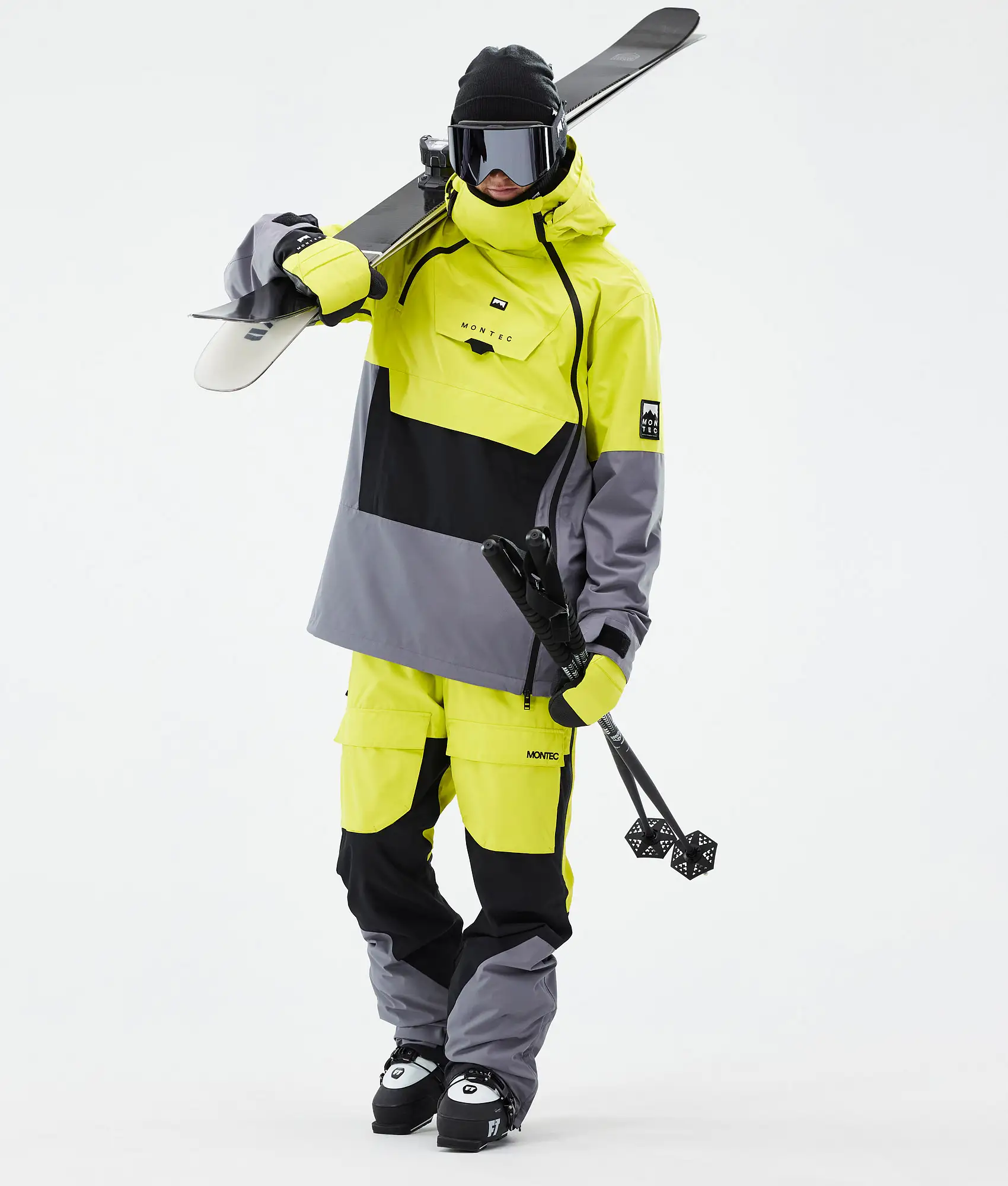 Doom Ski Jacket Men Bright Yellow/Black/Light Pearl