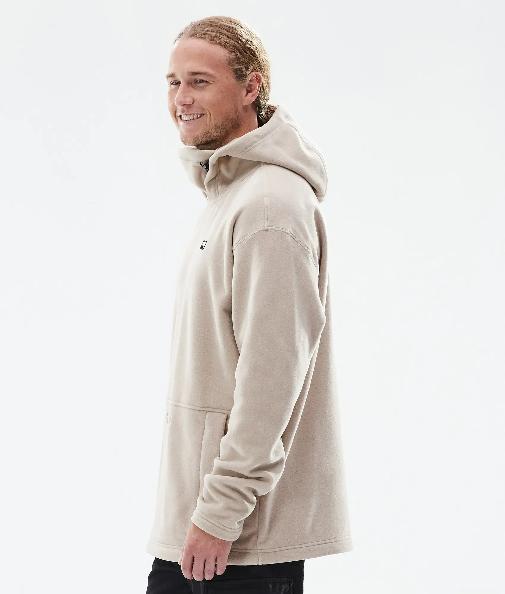 Delta Fleece Hoodie Men Sand Renewed