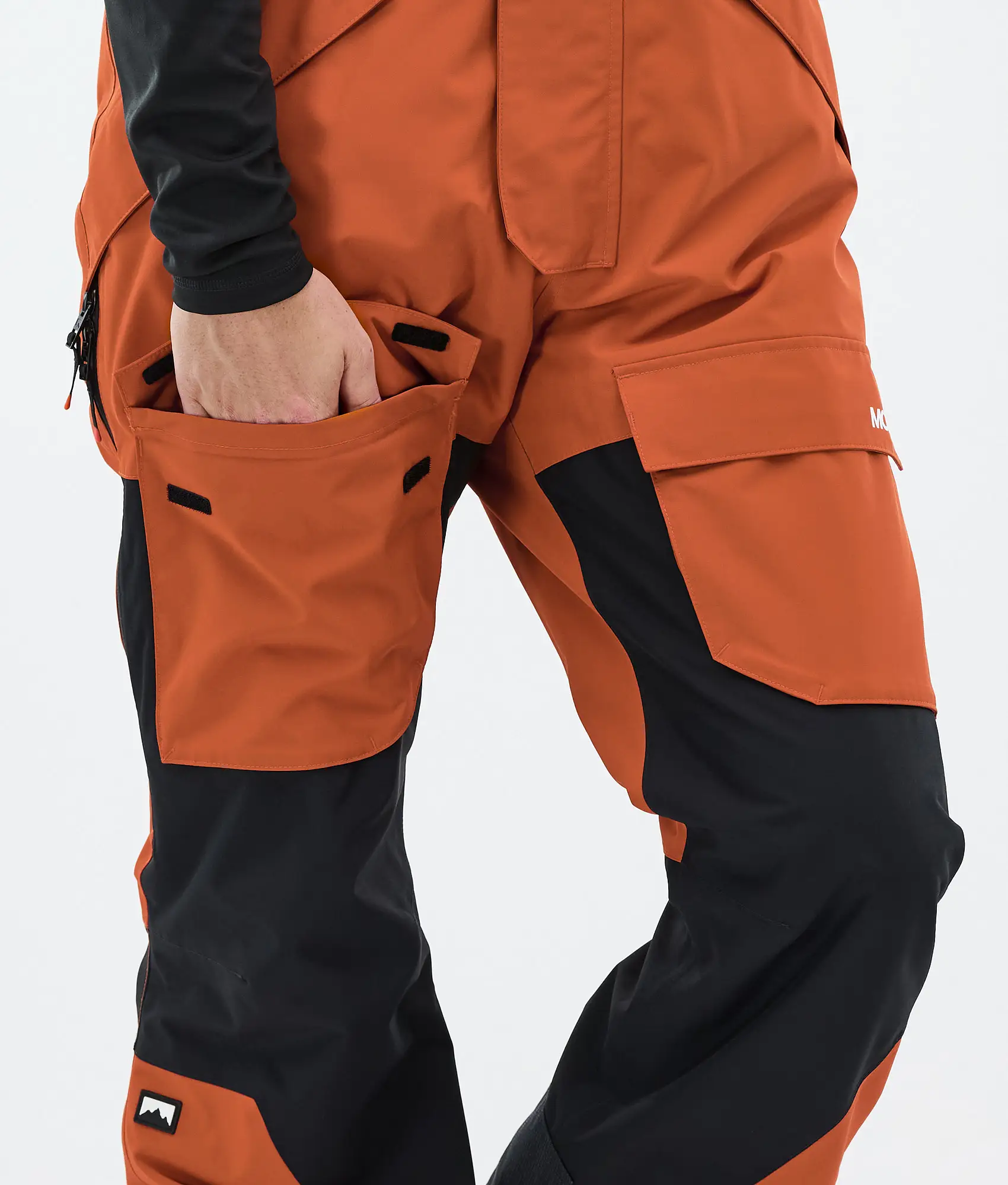 Fawk Snowboard Pants Men Burned Orange/Black