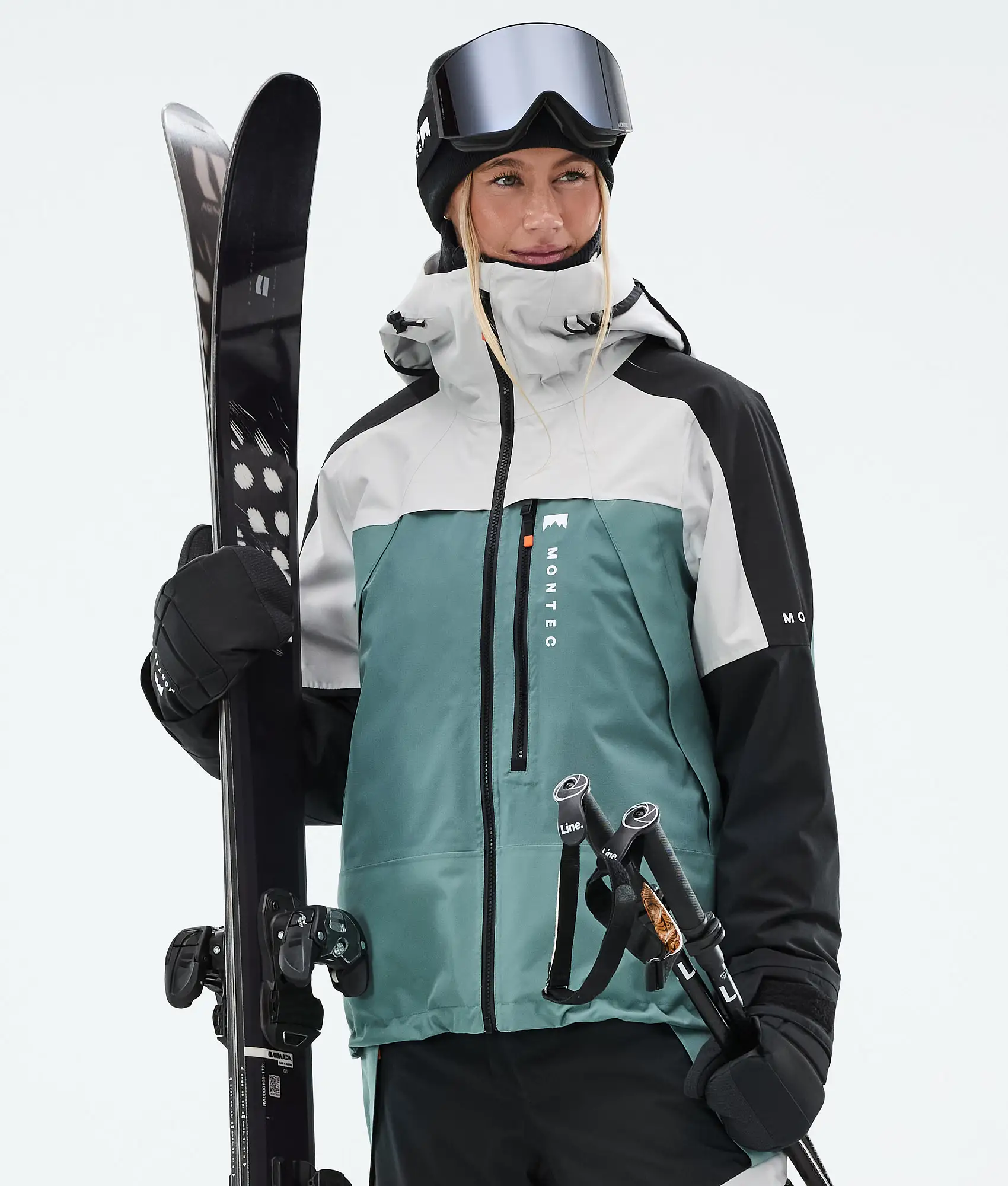 Oracle W Ski Jacket Women Light Grey/Black/Atlantic