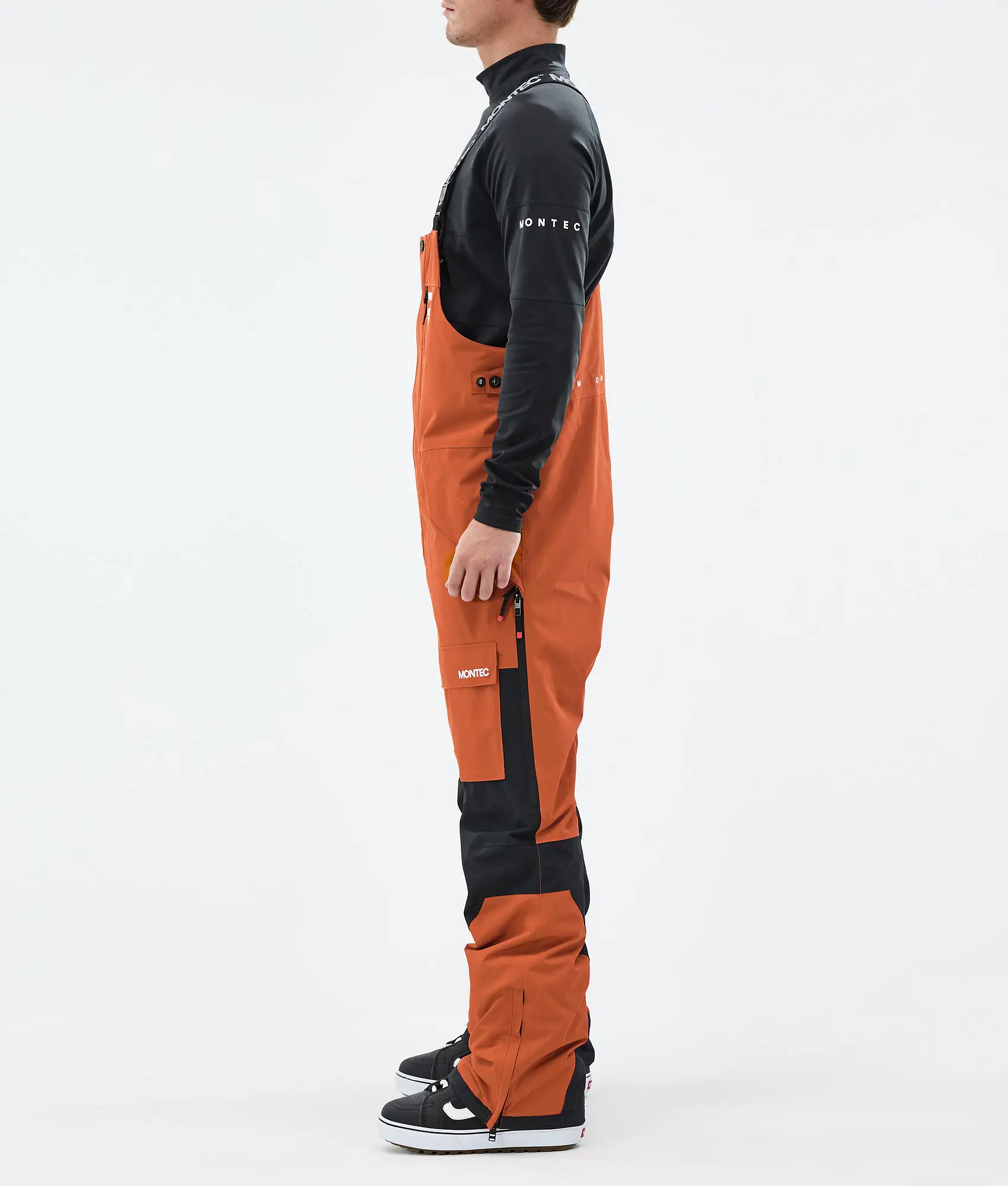 Fawk Snowboard Pants Men Burned Orange/Black