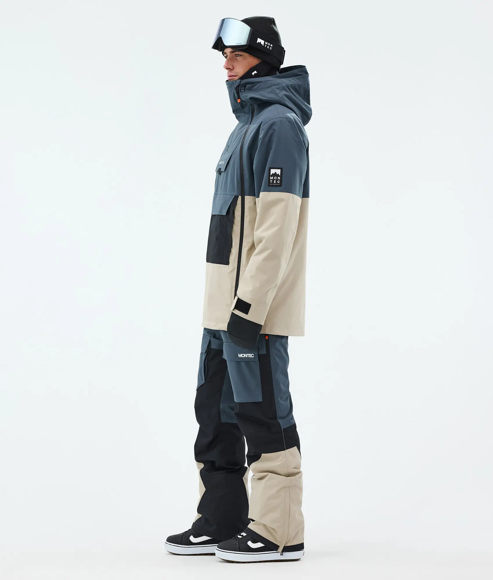 Doom Snowboard Jacket Men Metal Blue/Black/Sand